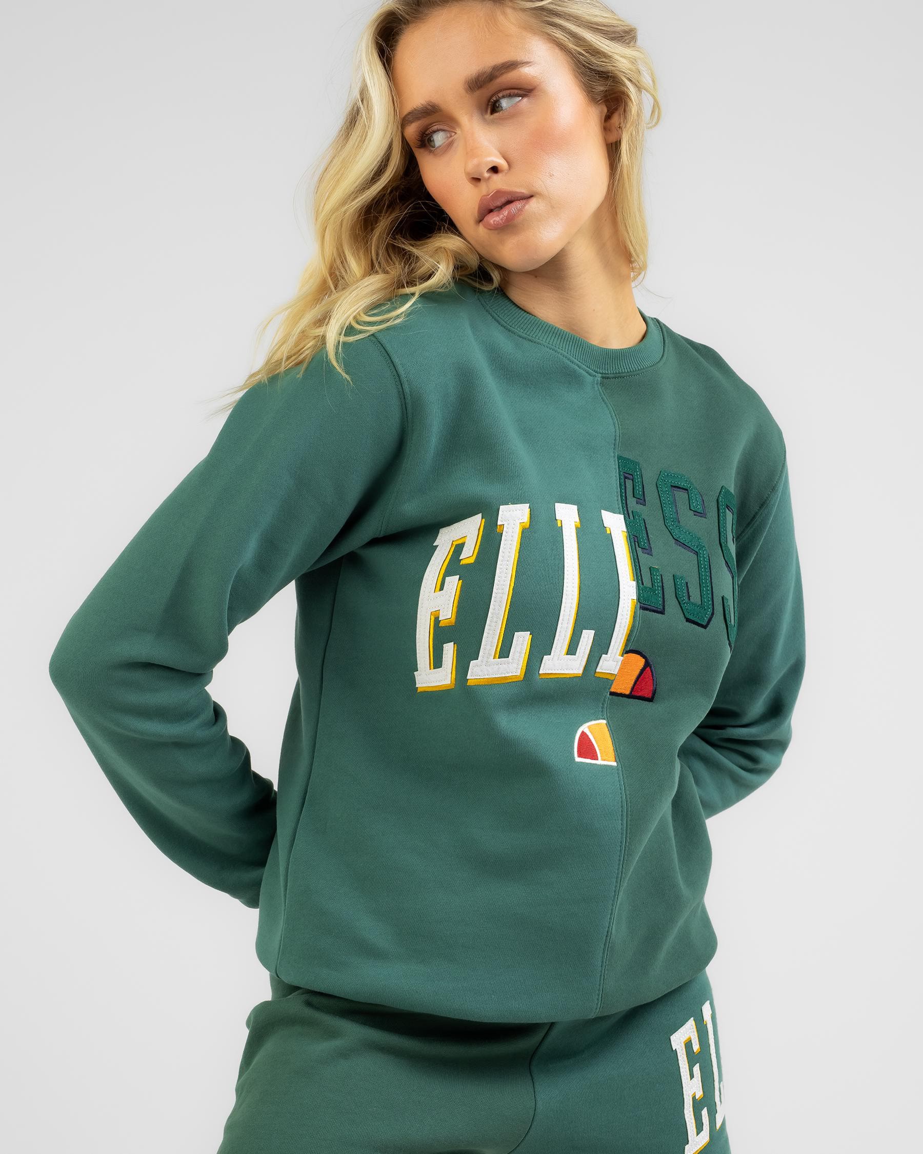 Shop Ellesse Meno Sweatshirt In Dark Green - Fast Shipping & Easy ...