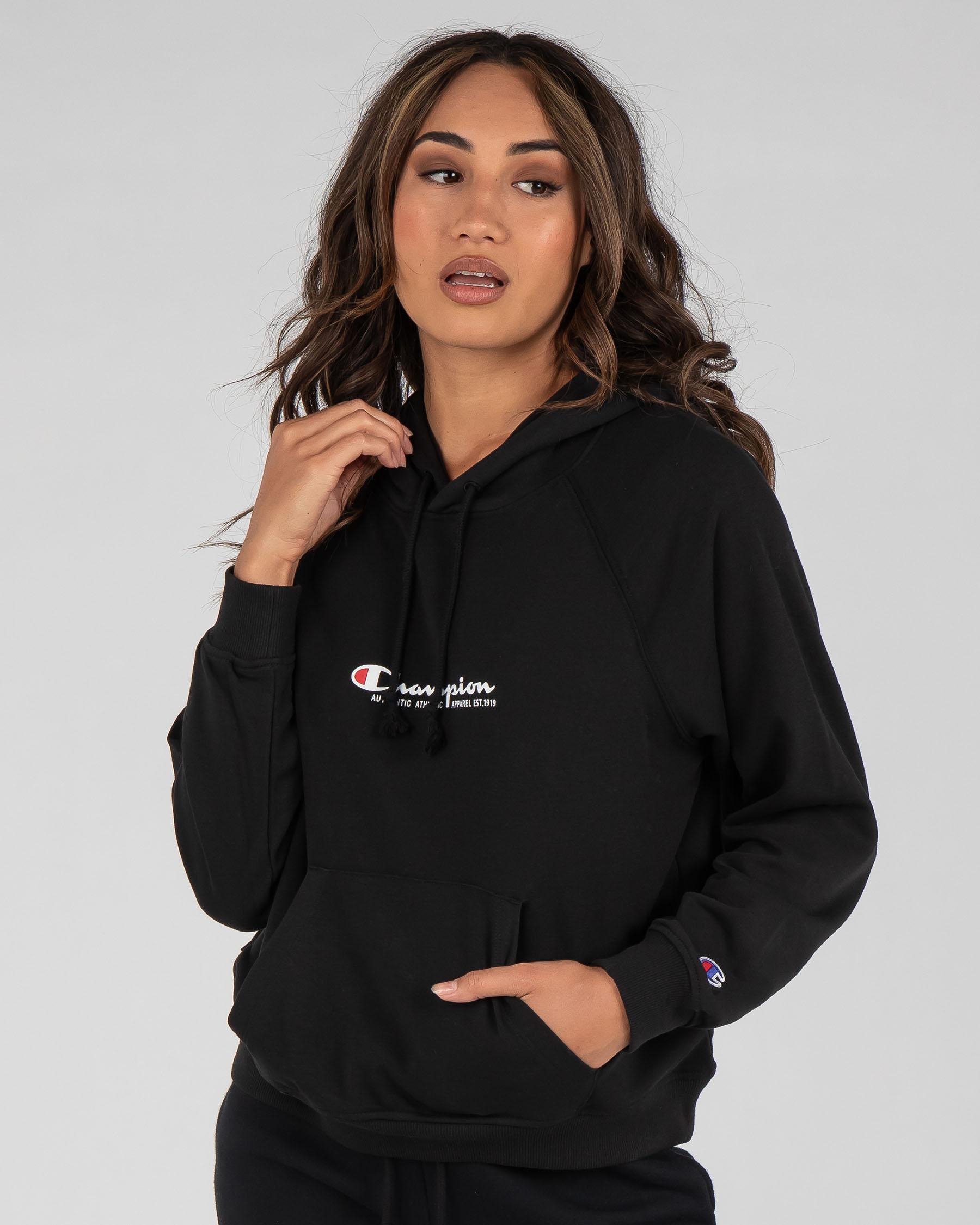 Shop Champion Logo Hoodie In Black - Fast Shipping & Easy Returns ...