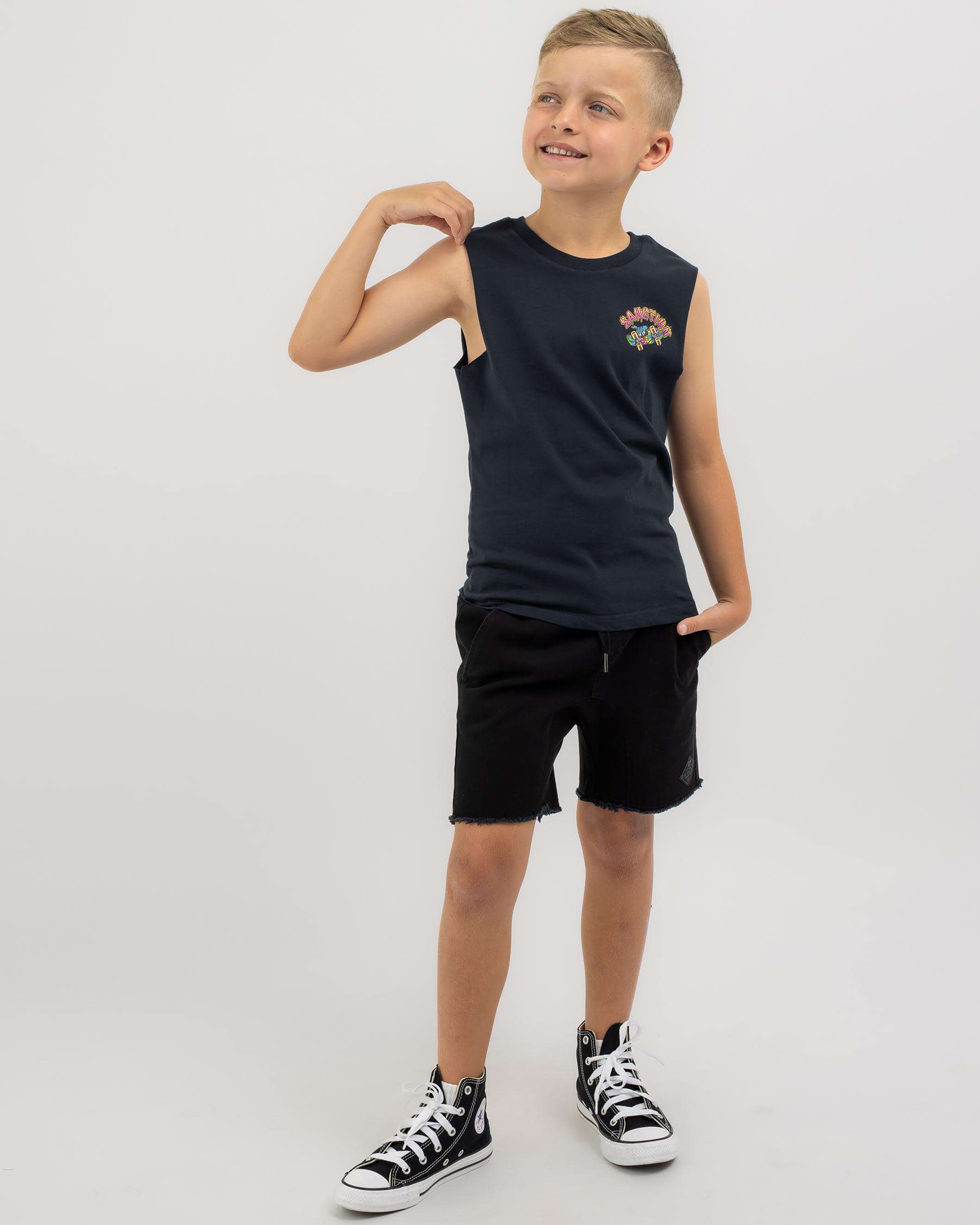 Sanction Toddlers' Sanction Radical Muscle Tank In Navy - Fast Shipping ...