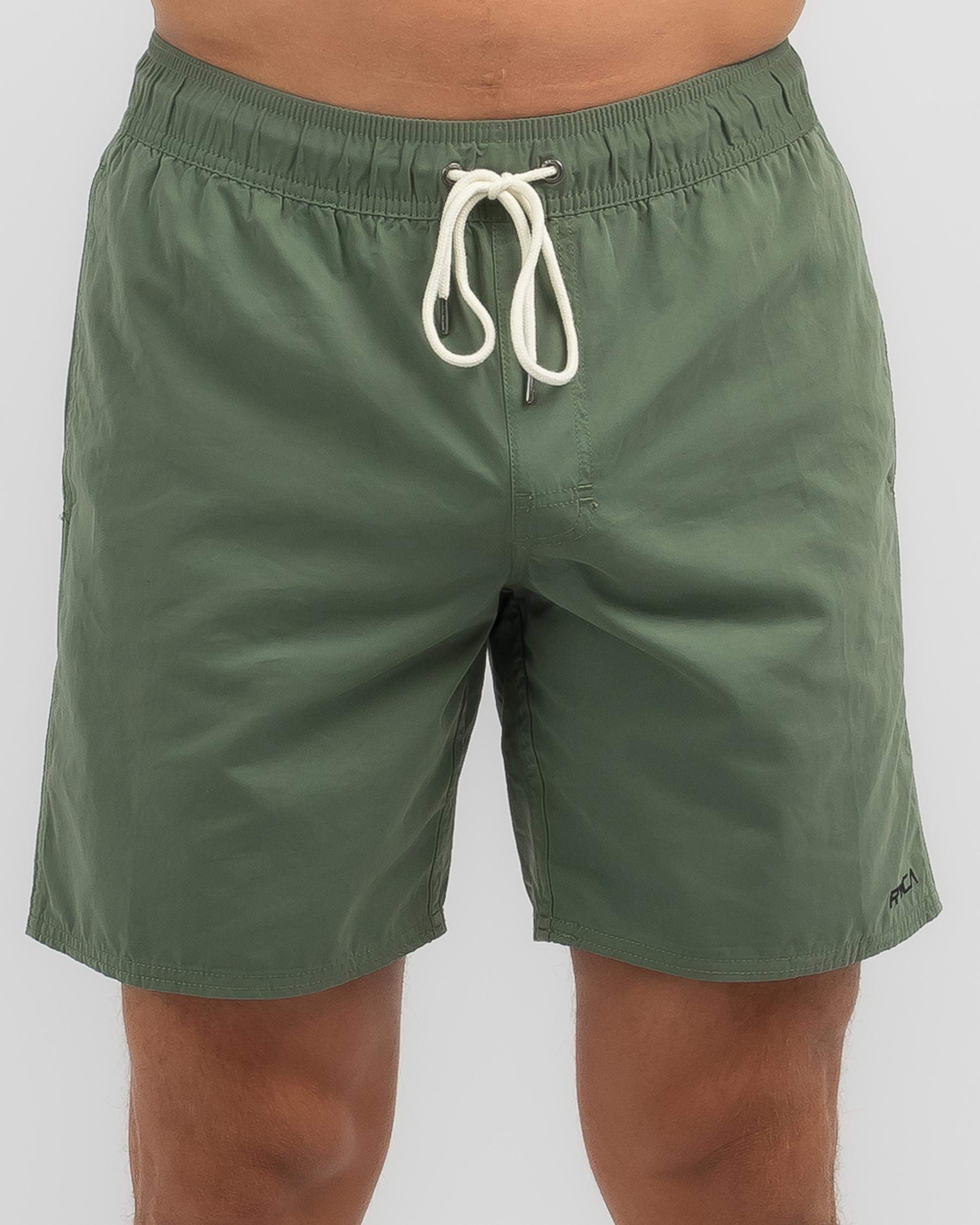 Shop RVCA Opposites Elastic 2 Shorts In Jade - Fast Shipping & Easy ...