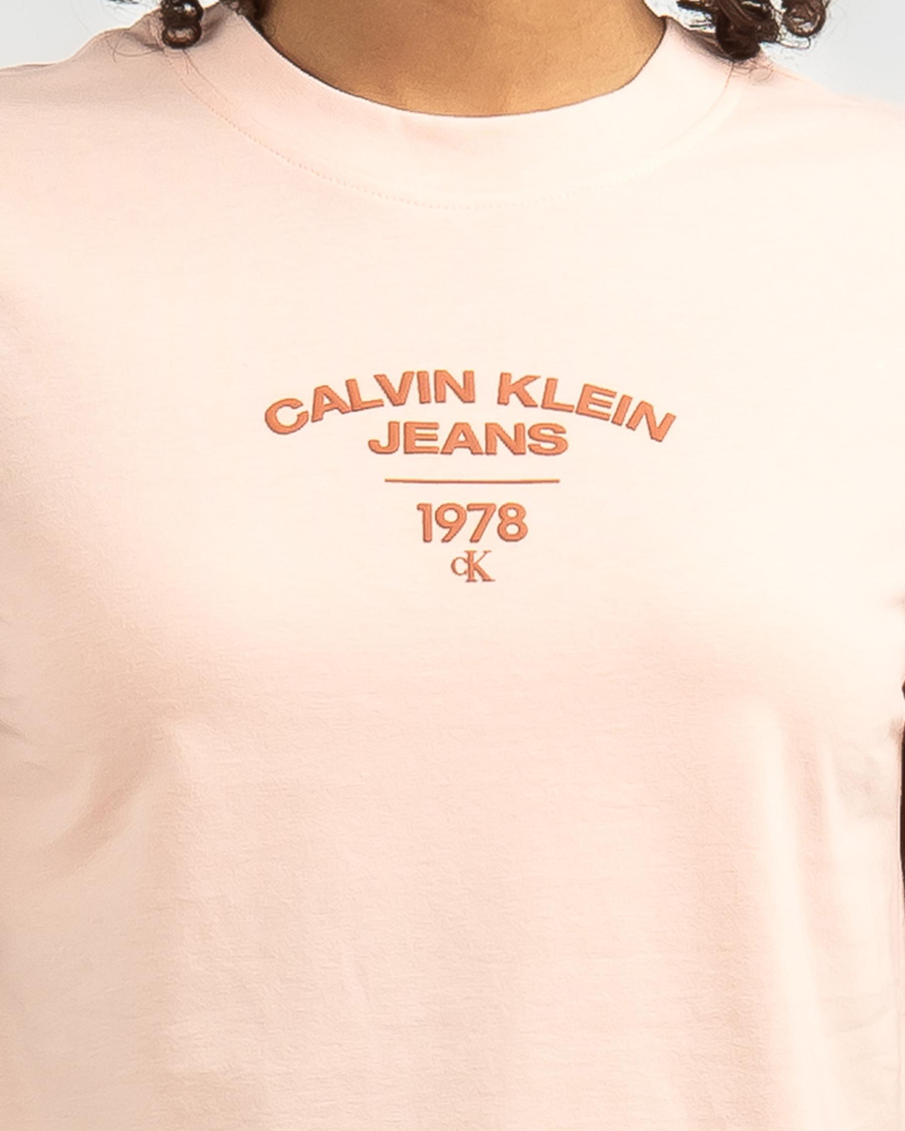 Calvin Klein Jeans Varsity Logo - Shipping Easy Blossom City Beach In United Baby States & - FREE* Faint Returns Tee