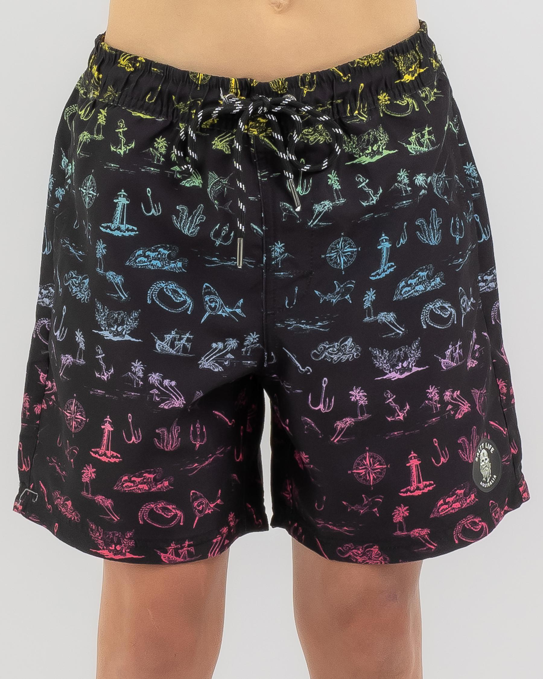 Shop Salty Life Boys' Perplex Mully Short In Multi - Fast Shipping ...