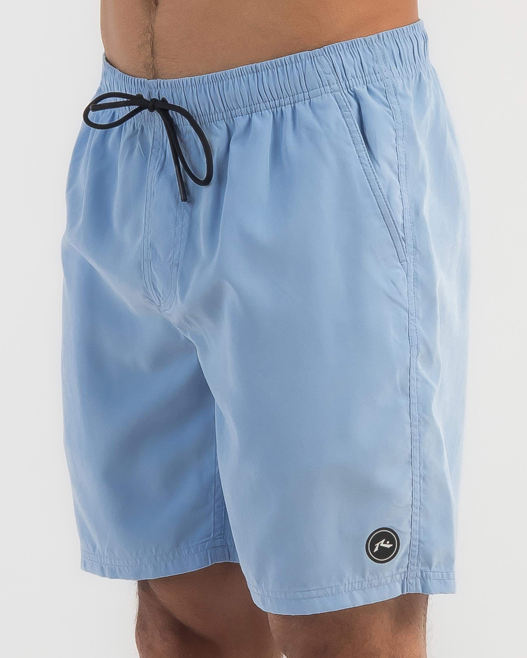 Shop Rusty Dynamic Elastic Waist Shorts In Ballard Blue Fast Shipping And Easy Returns City 8291