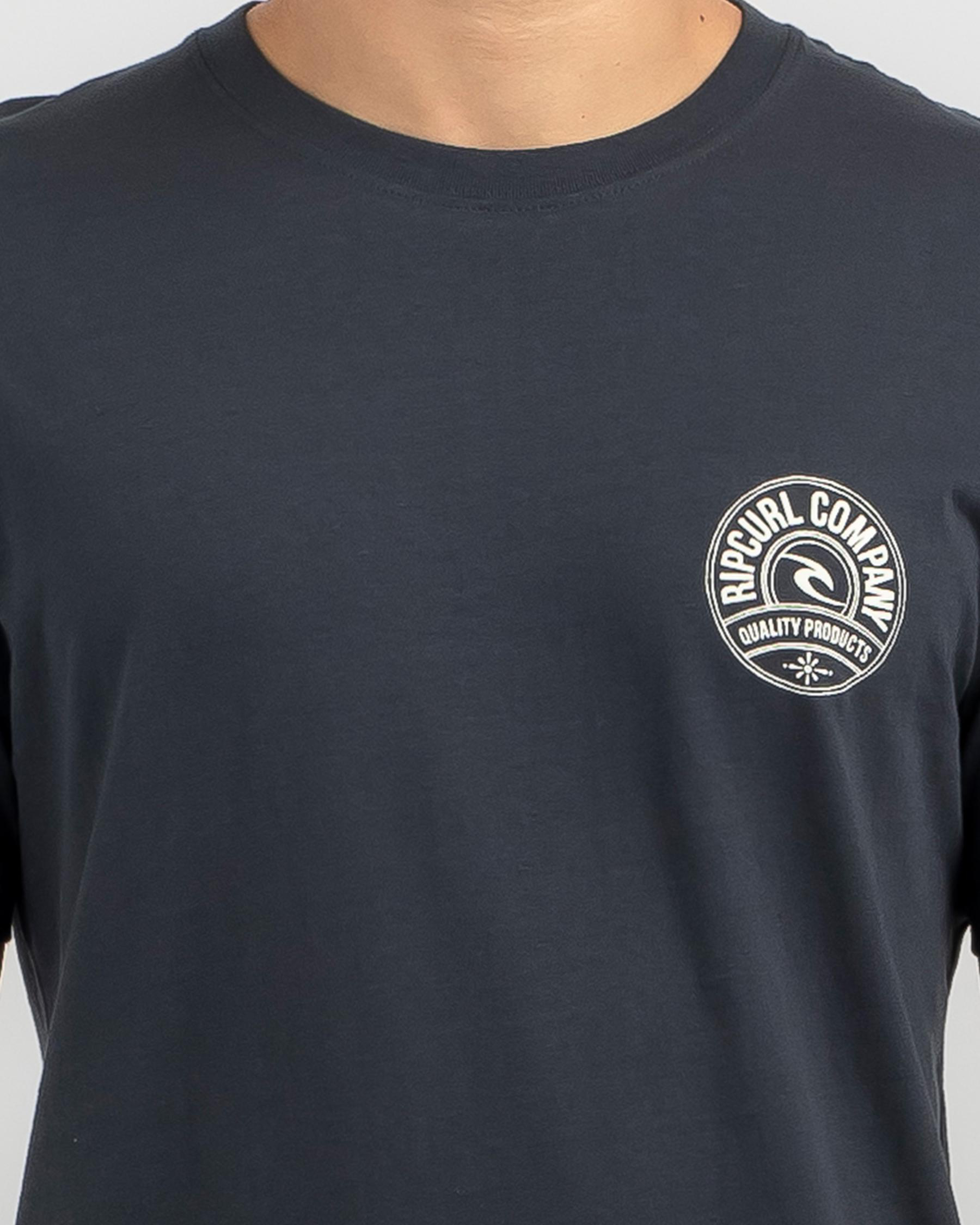 Shop Rip Curl Stapler T-Shirt In Dark Navy - Fast Shipping & Easy ...