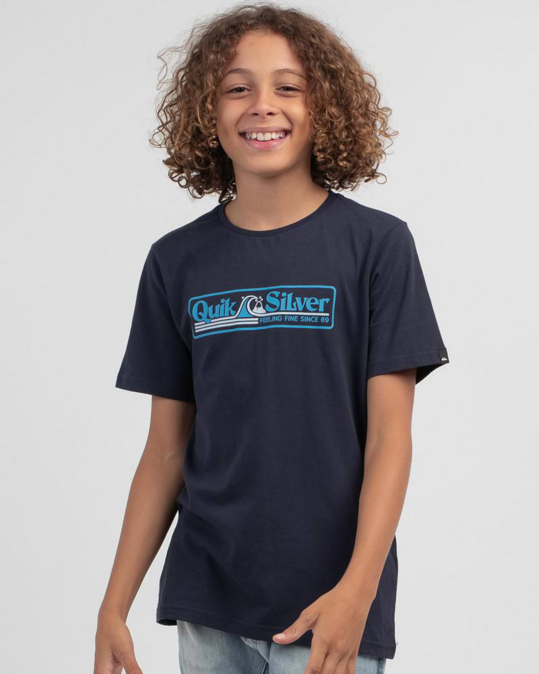 Shop Quiksilver Boys' Fast Show T-Shirt In Navy Blazer - Fast Shipping ...