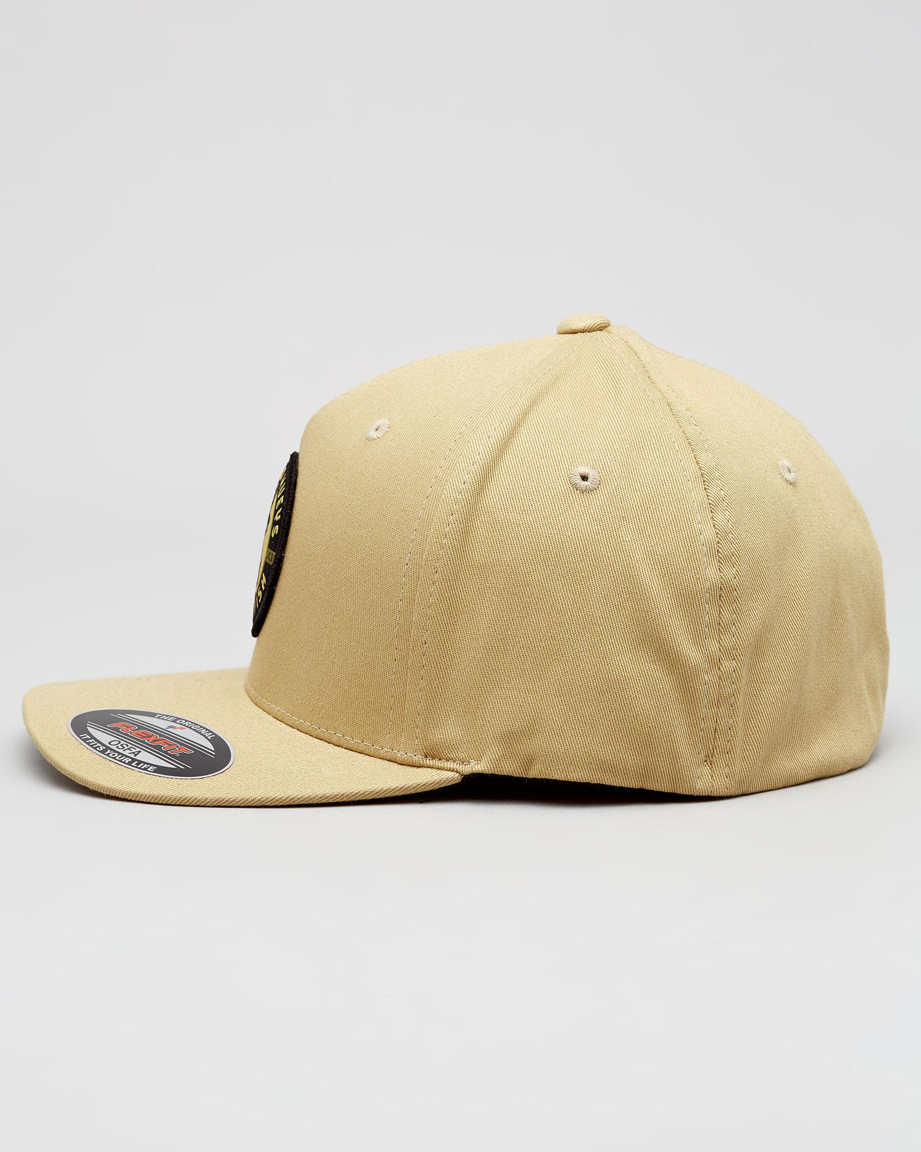 Shop The Mad Hueys Born To Fish Twill Flexfit Cap In Khaki - Fast ...