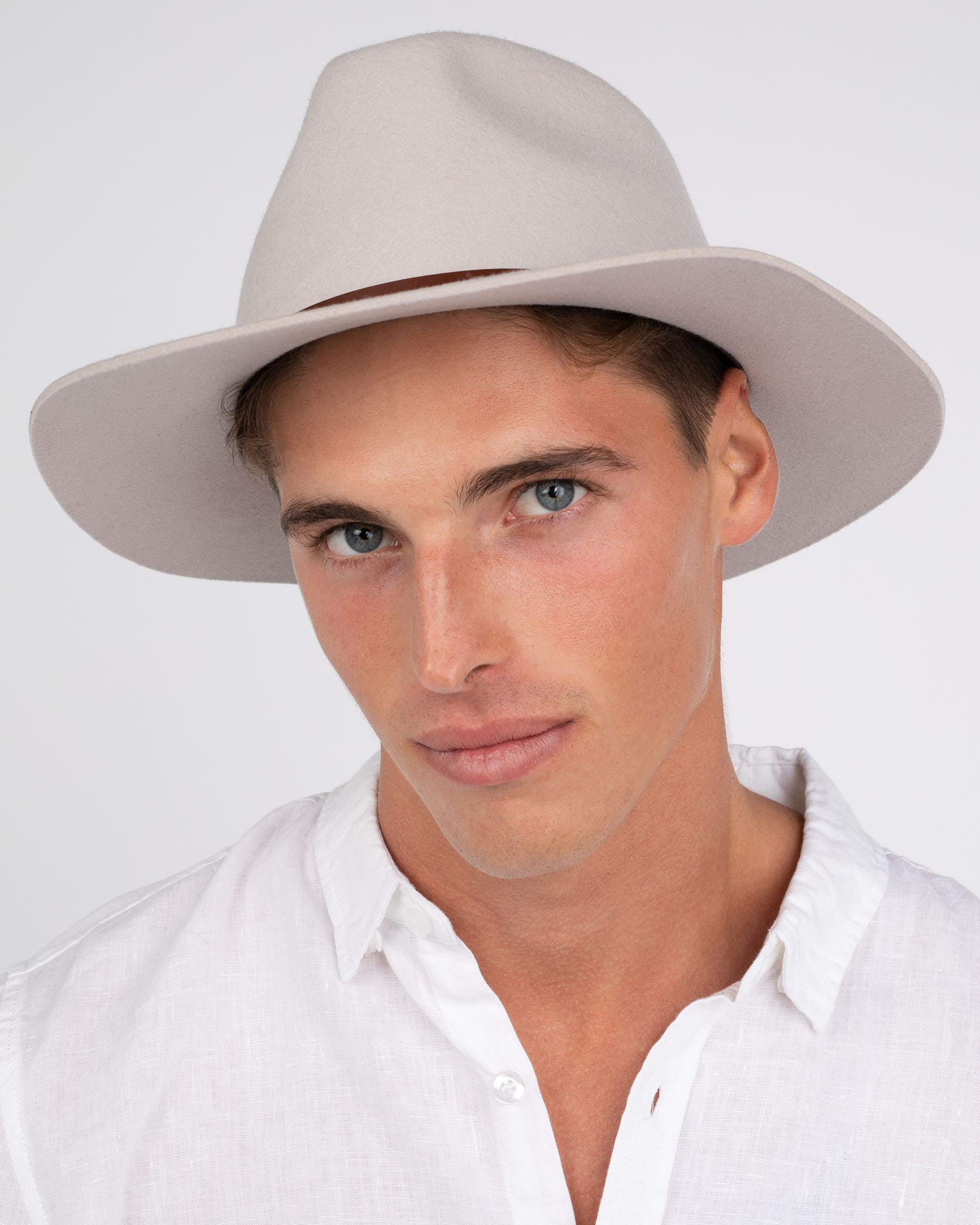Shop Brixton Wesley Fedora In Silver - Fast Shipping & Easy Returns ...