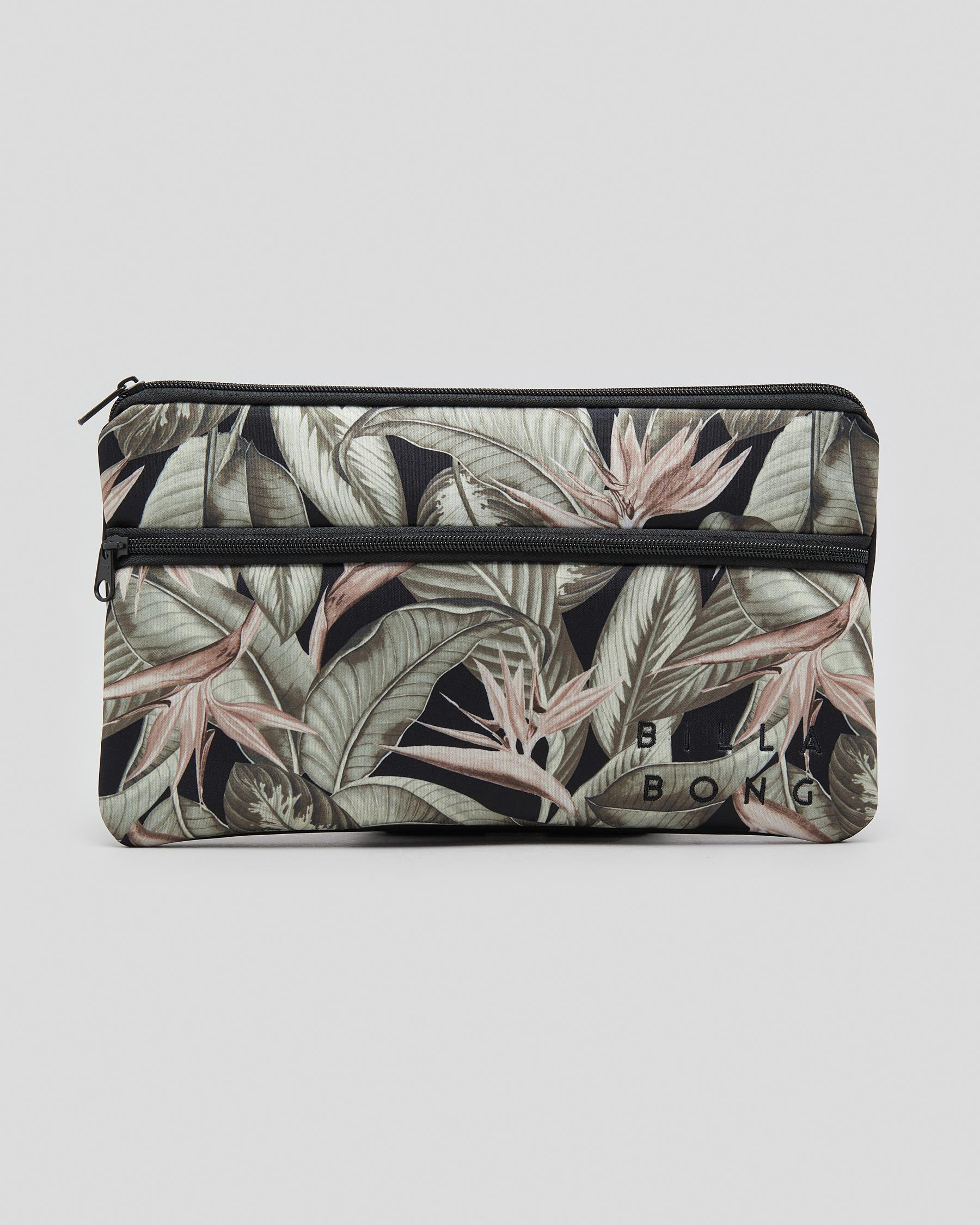 Shop Billabong Hideaway Pencil Case In Off Black - Fast Shipping & Easy ...