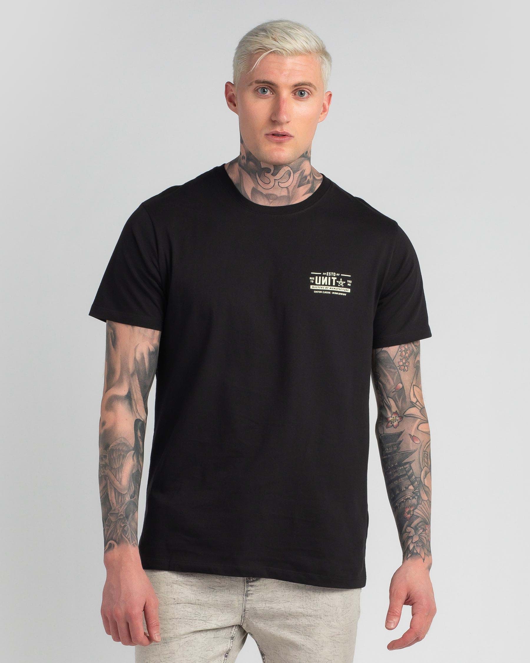 Unit Flake T-Shirt In Black - Fast Shipping & Easy Returns - City Beach ...