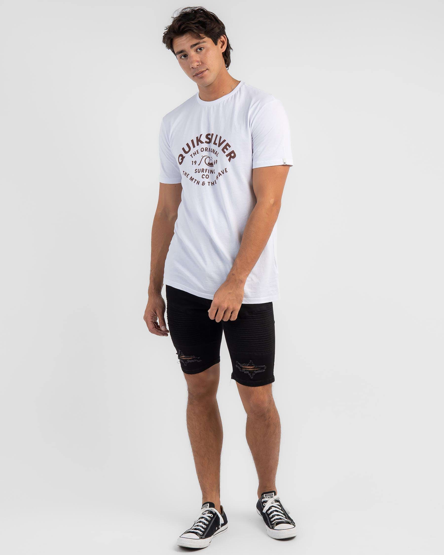 Shop Quiksilver Cloud Busting T-Shirt In White - Fast Shipping & Easy ...