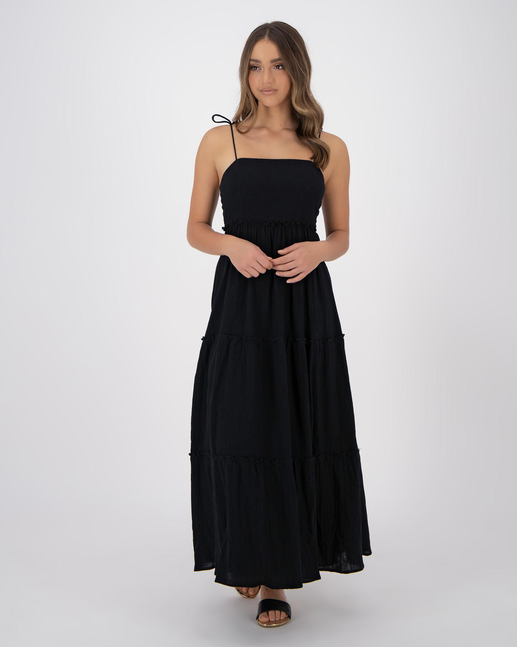 Shop Mooloola Beatrice Maxi Dress In Black - Fast Shipping & Easy ...