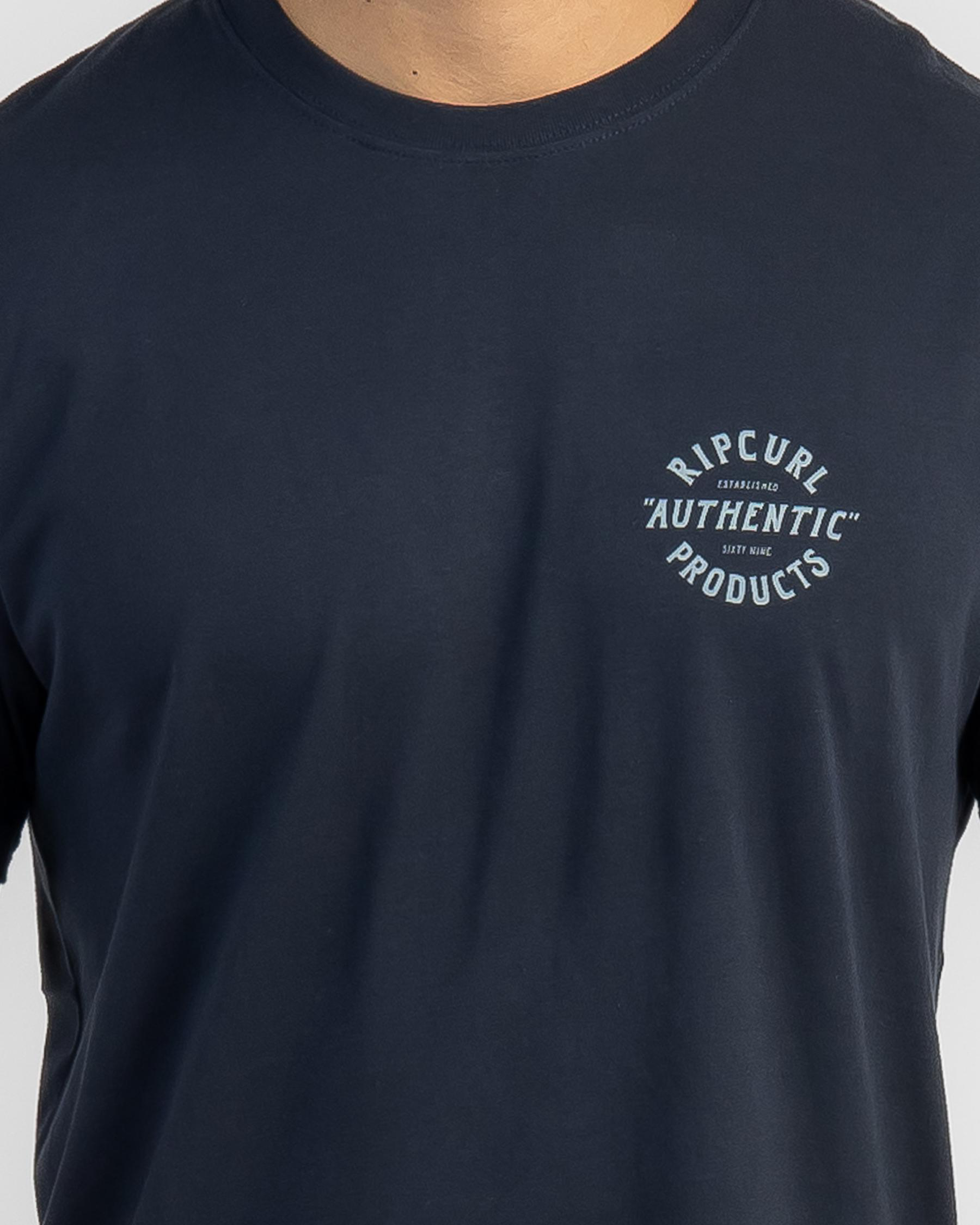 Shop Rip Curl Driveway T-Shirt In Navy - Fast Shipping & Easy Returns ...