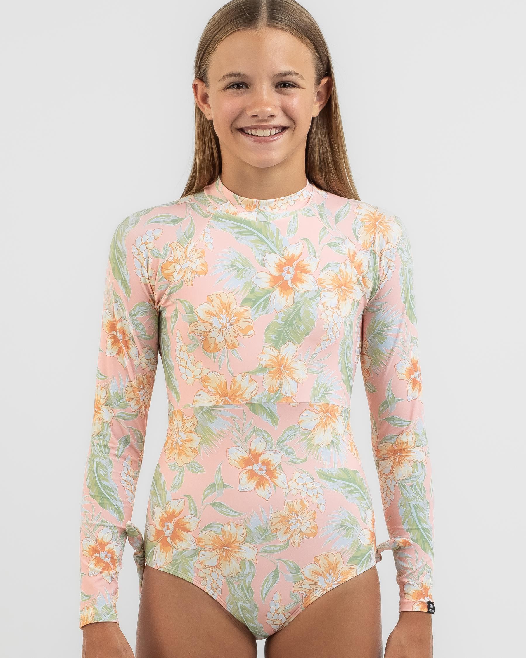 Rip Curl Girls' Always Summer Long Sleeve Surfsuit In Shell Coral ...