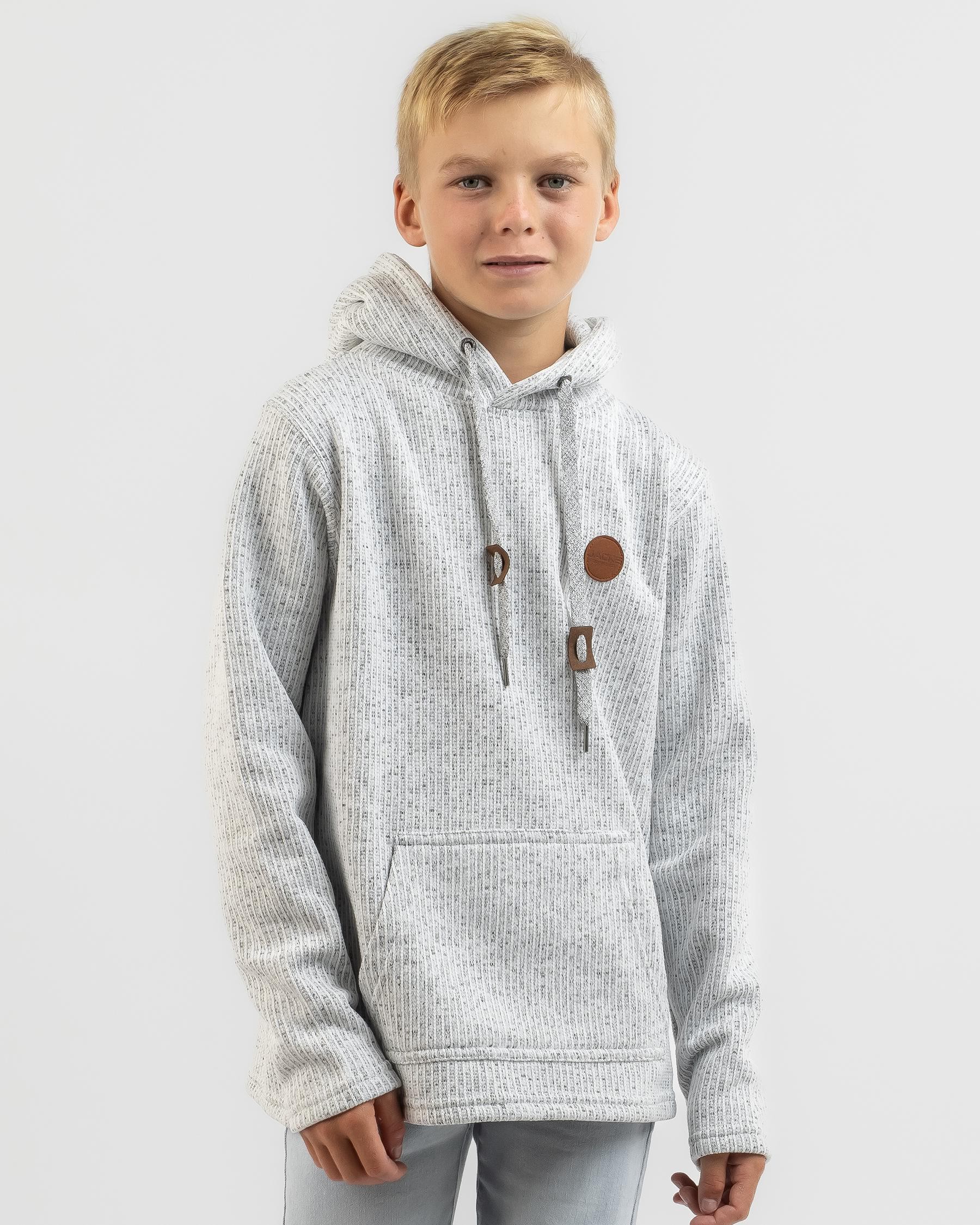 Shop Jacks Boys' Wharf Hooded Sweatshirt In Light Grey - Fast Shipping ...