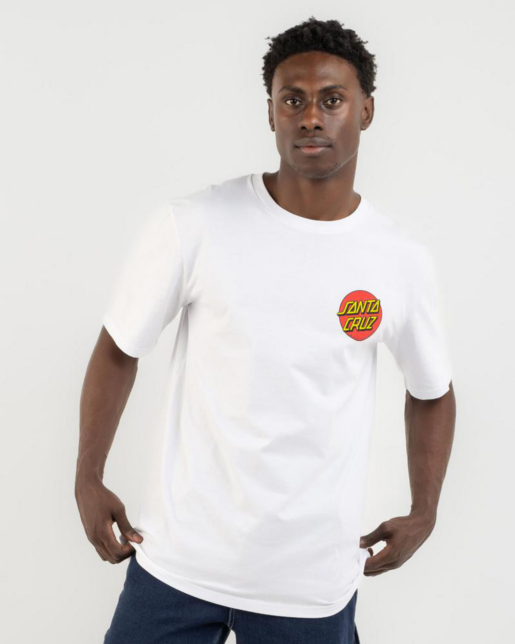 Santa Cruz Classic Dot Chest T-shirt (white)