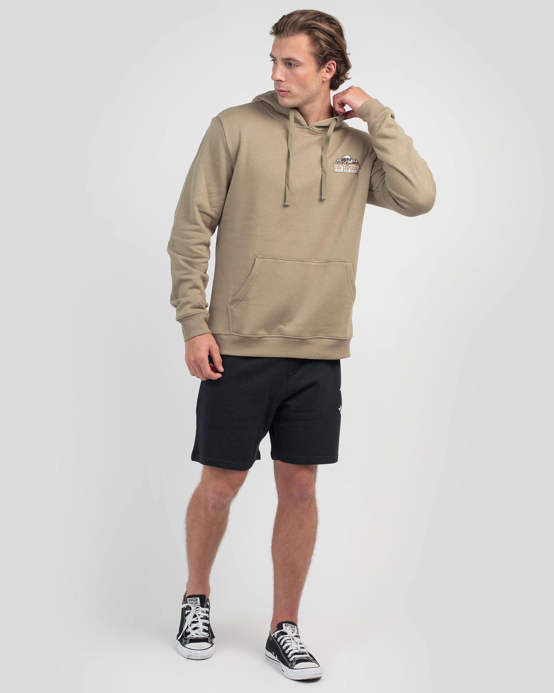 Shop The Mad Hueys Tropic Captain Hoodie In Khaki - Fast Shipping ...
