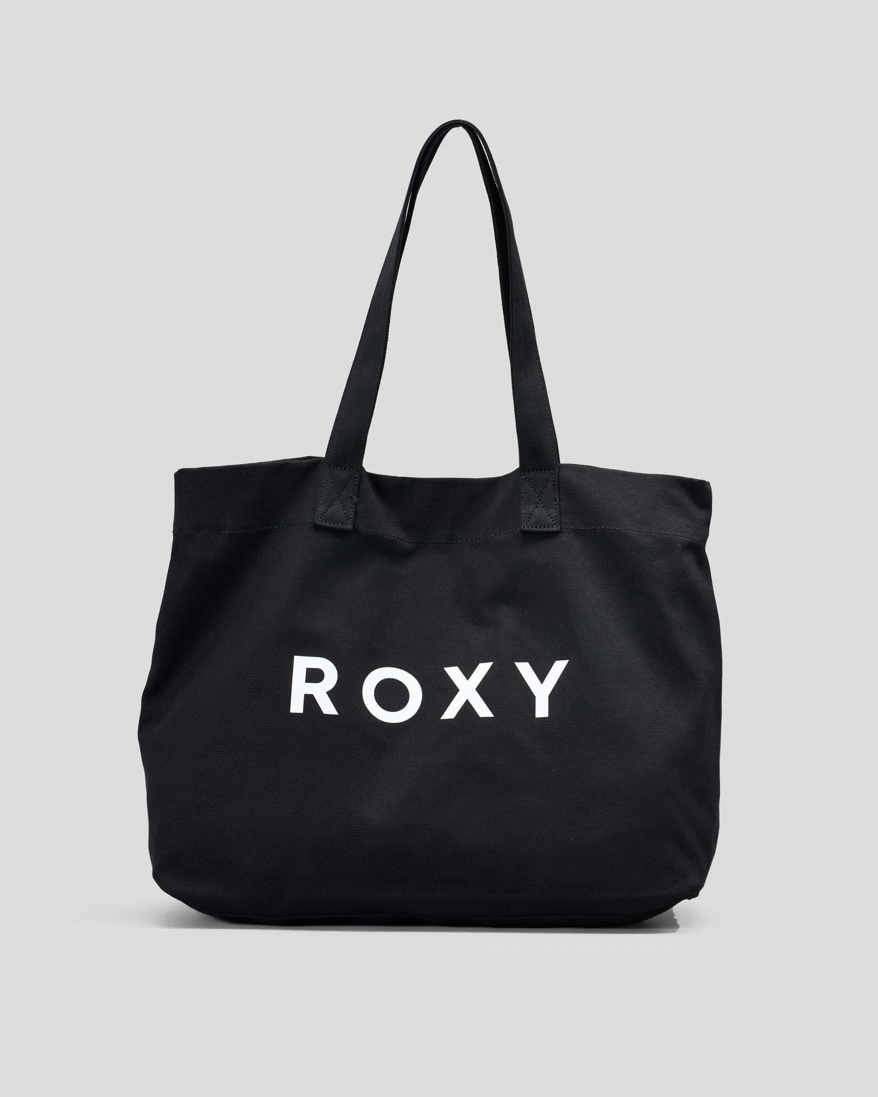 Shop Roxy Go For It Beach Bag In Anthracite - Fast Shipping & Easy ...