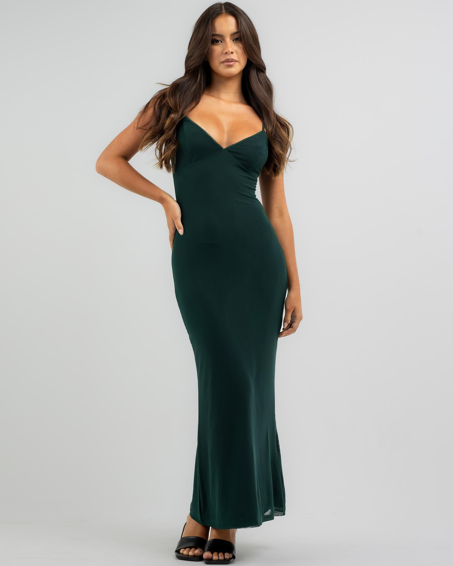 Shop Ava And Ever Lana Maxi Dress In Emerald - Fast Shipping & Easy ...