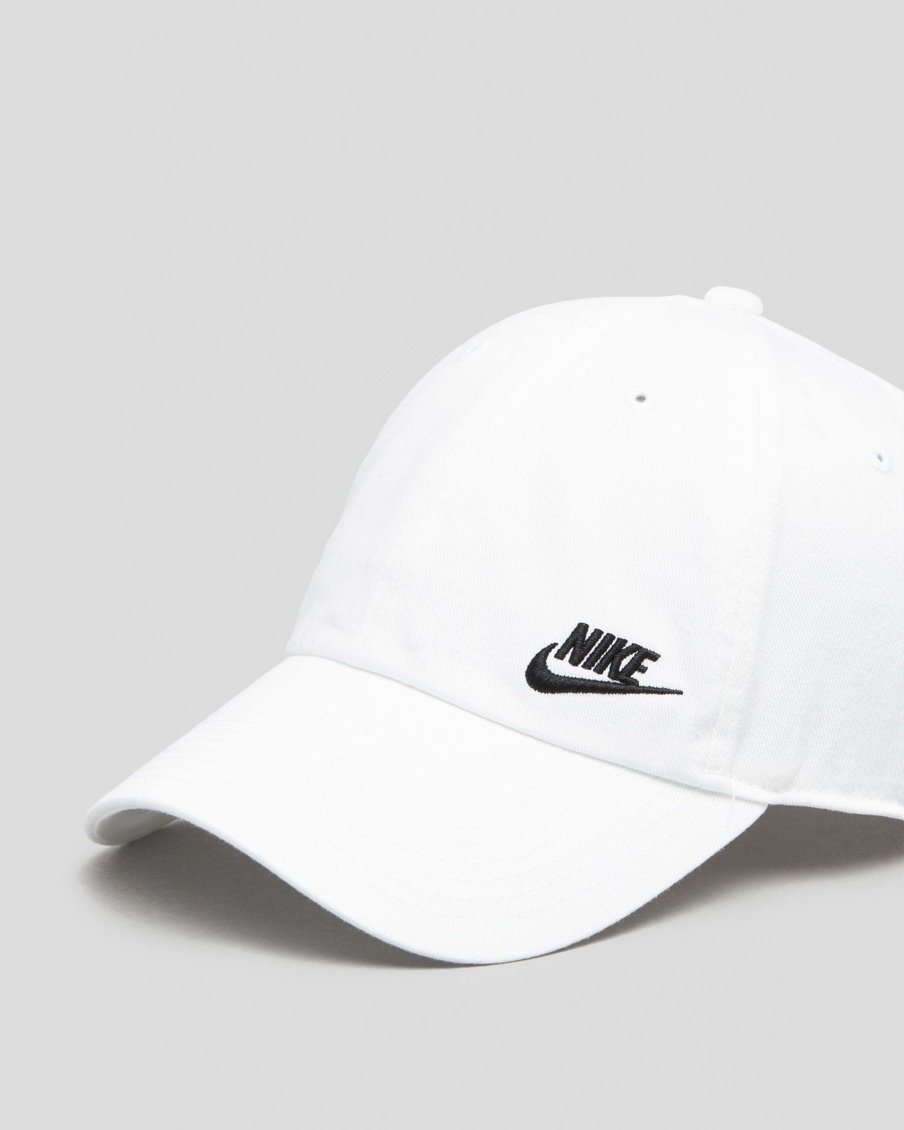 Shop Nike NSW H86 Futura Classic Cap In White/black - Fast Shipping ...