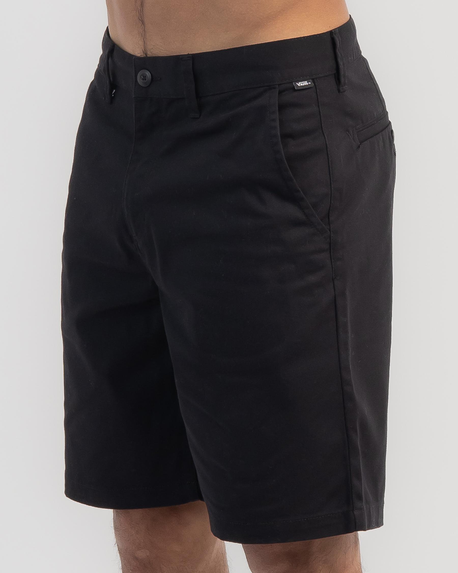 Shop Vans Authentic Relaxed Chino Shorts In Black - Fast Shipping ...