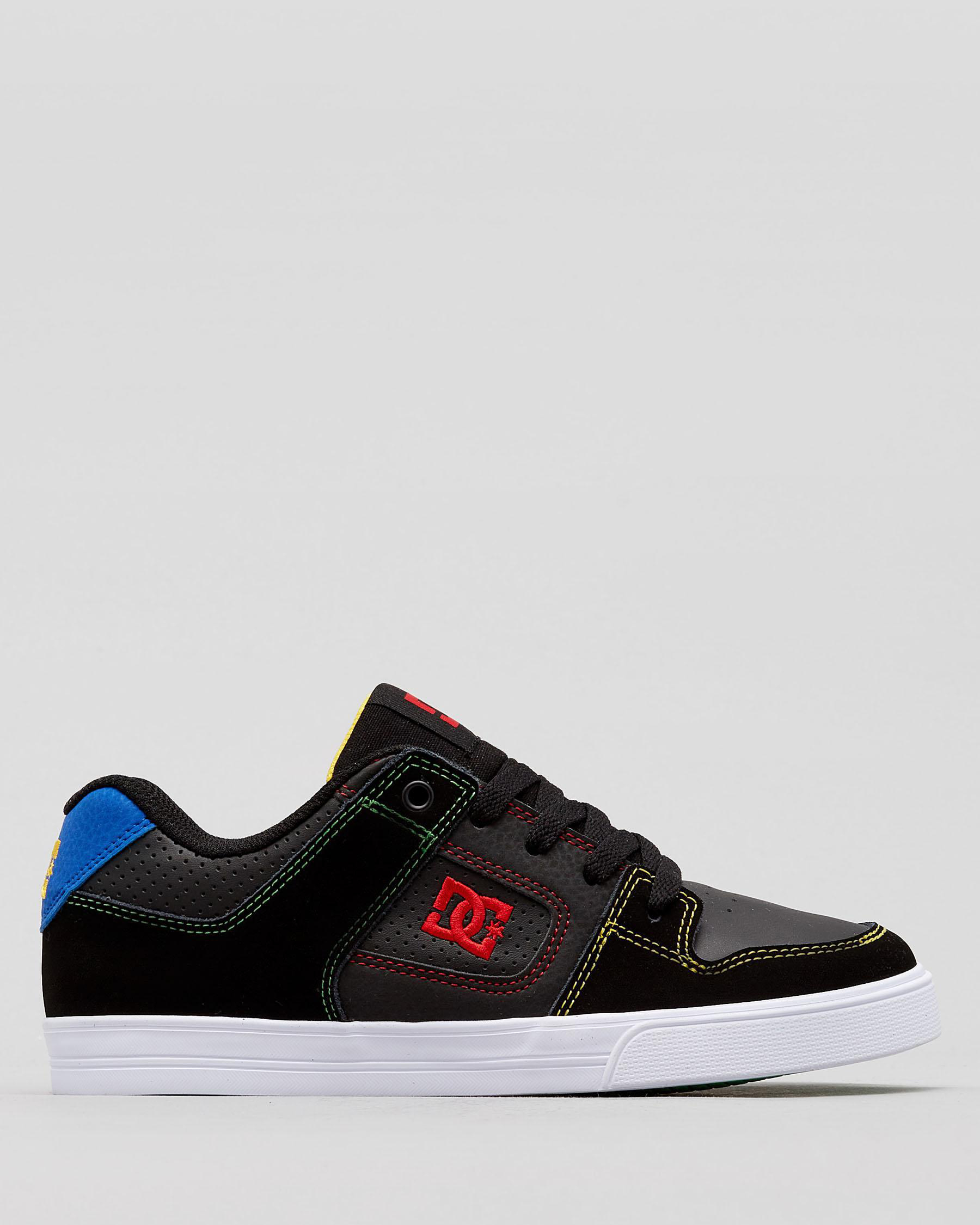 DC Shoes Boys' Pure Shoes In Black/multi - Fast Shipping & Easy Returns ...