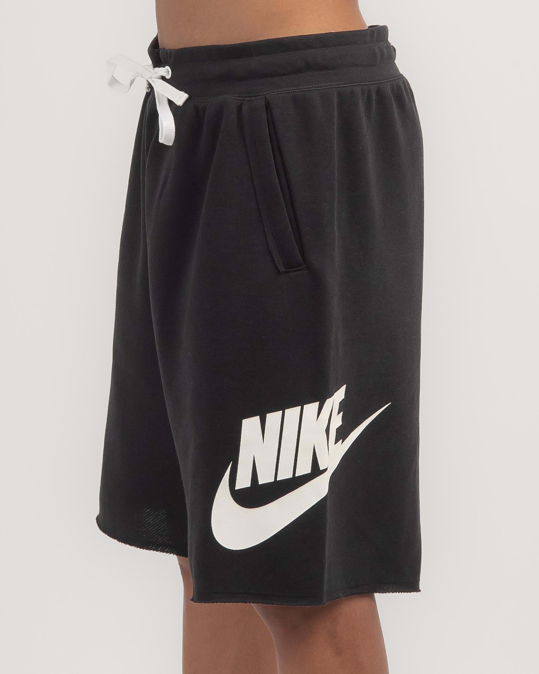 Shop Nike Club Alumni Shorts In Black/white/white - Fast Shipping ...