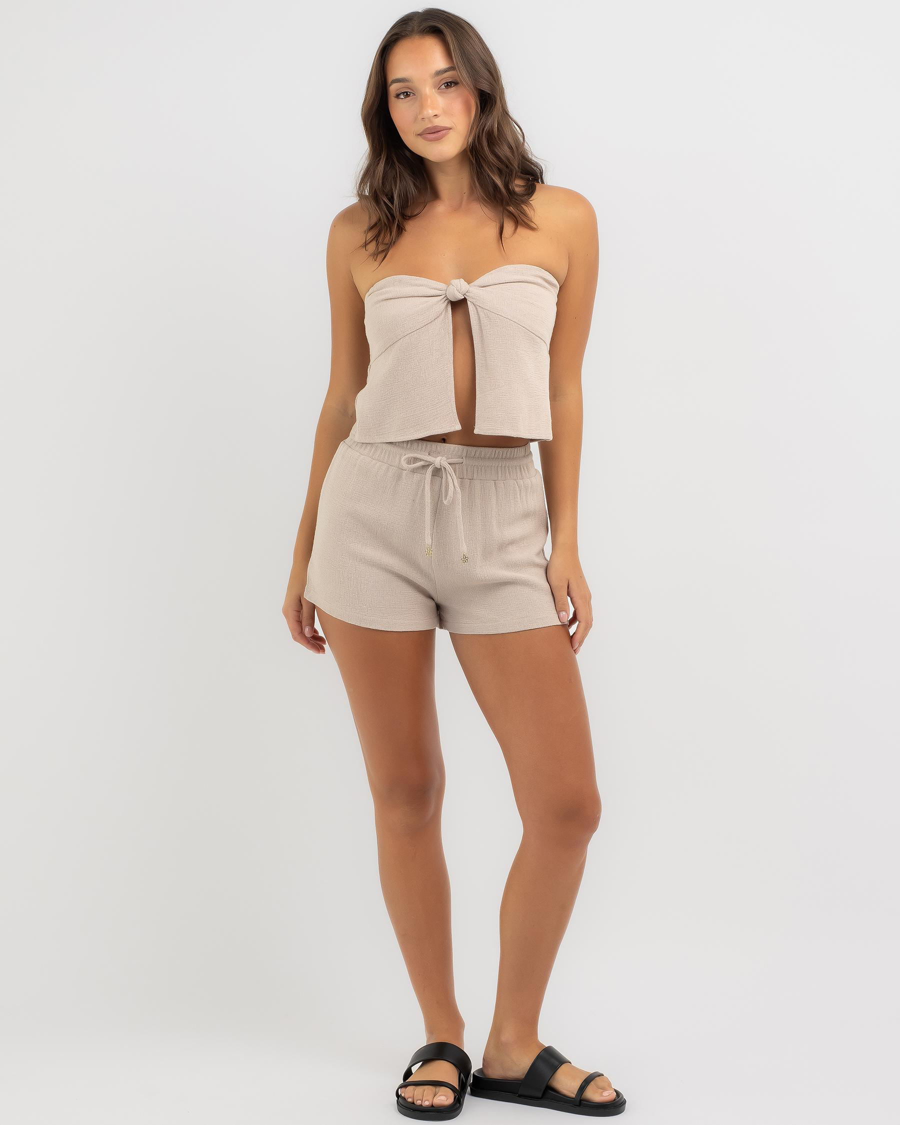 Shop Ava And Ever Laguna Shorts In Latte - Fast Shipping & Easy Returns ...