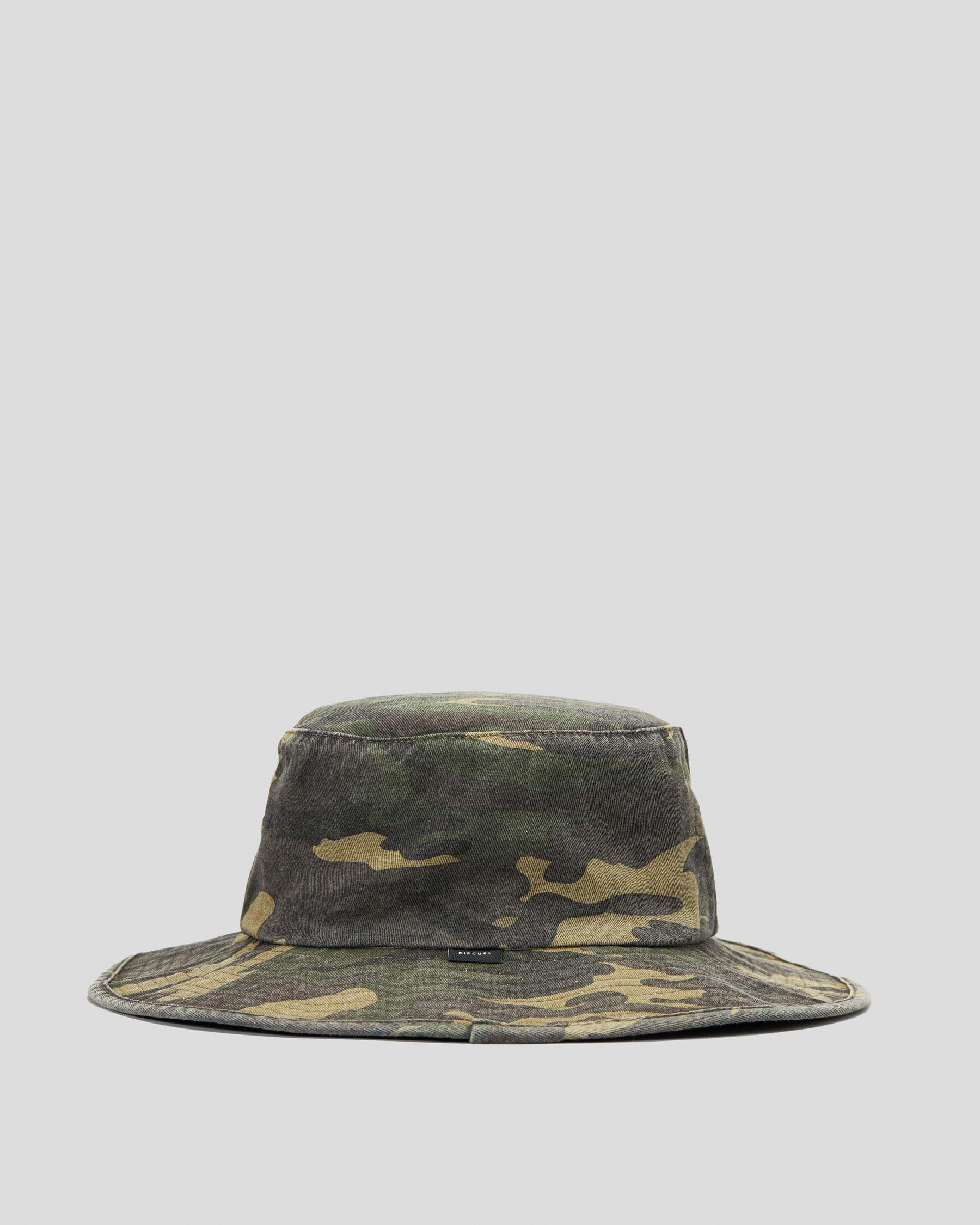 Shop Rip Curl Crusher Wide Brim Hat In Olive - Fast Shipping & Easy ...