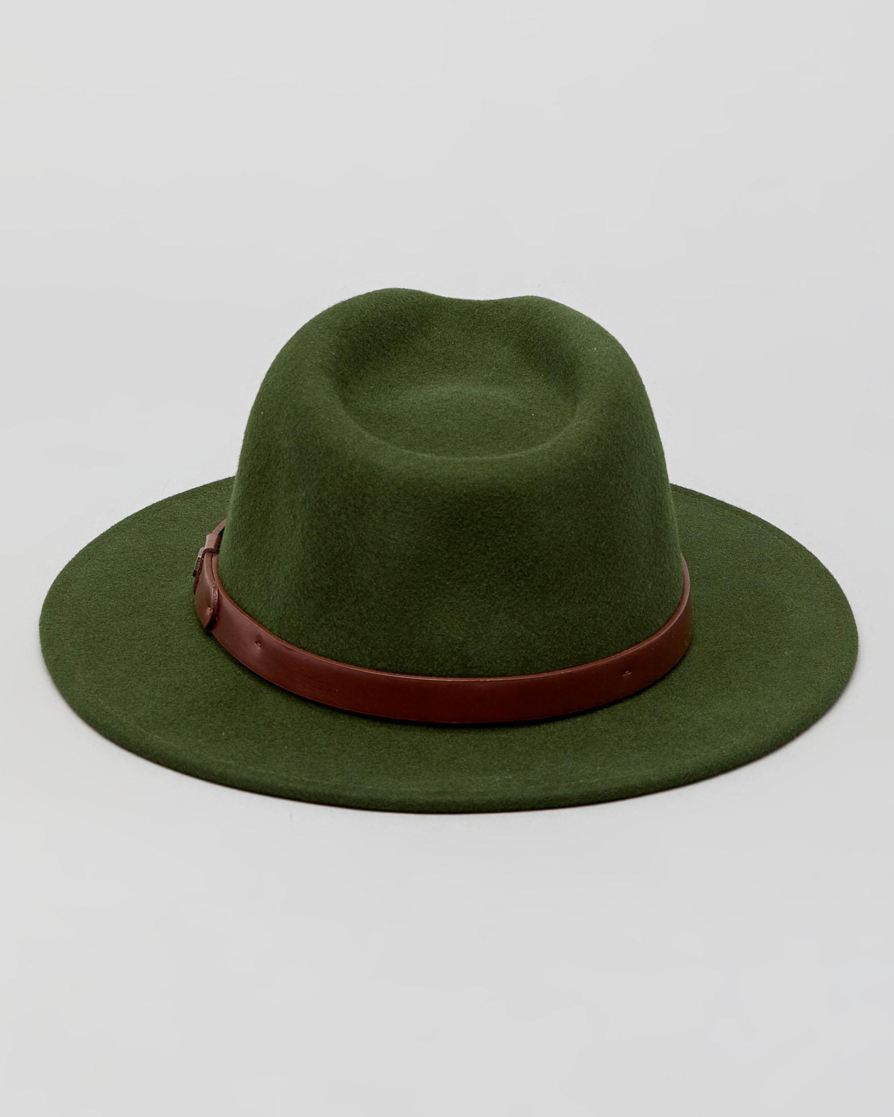 Shop Brixton Messer Fedora In Moss - Fast Shipping & Easy Returns ...