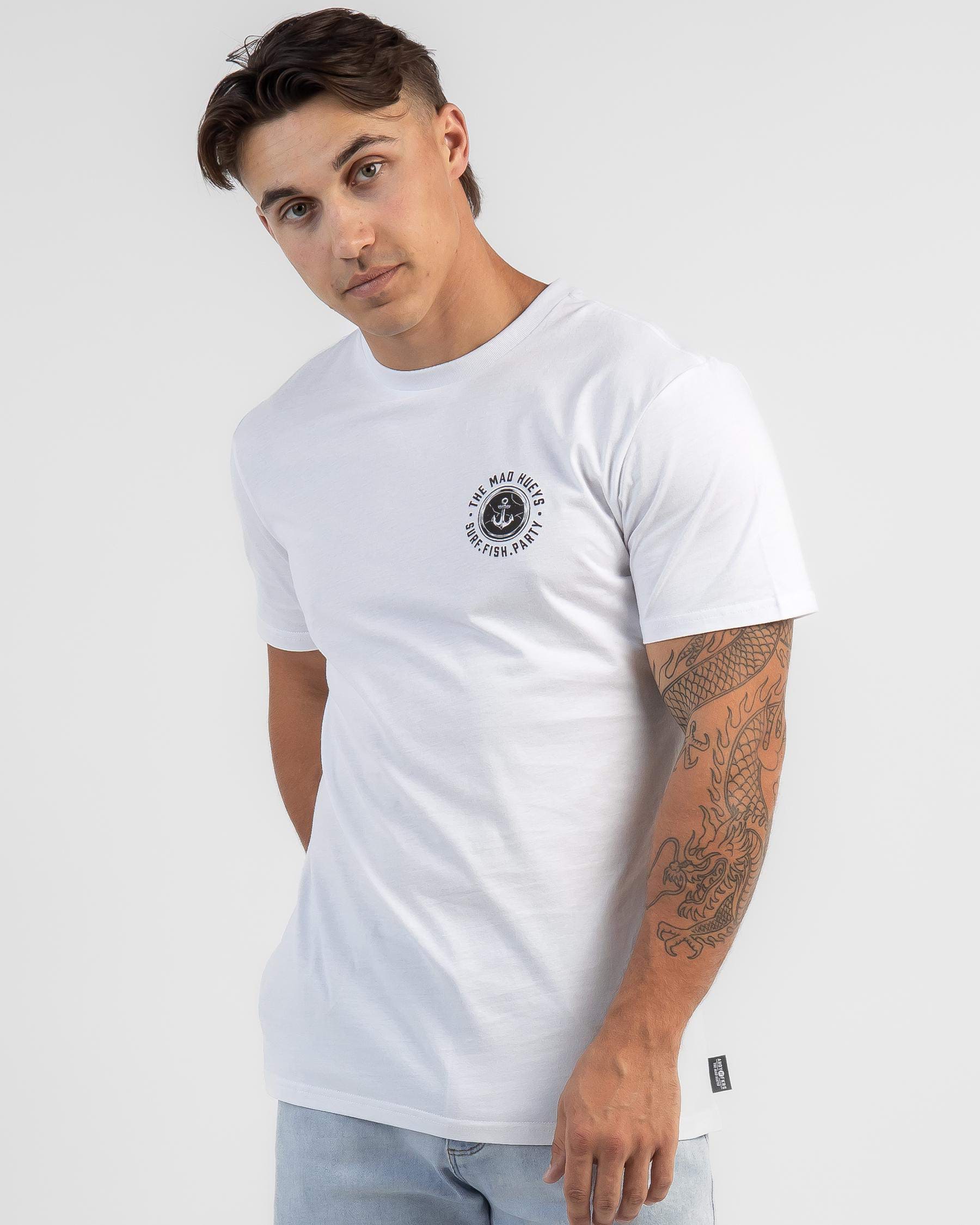 Shop The Mad Hueys Get Bent T-Shirt In White - Fast Shipping & Easy ...