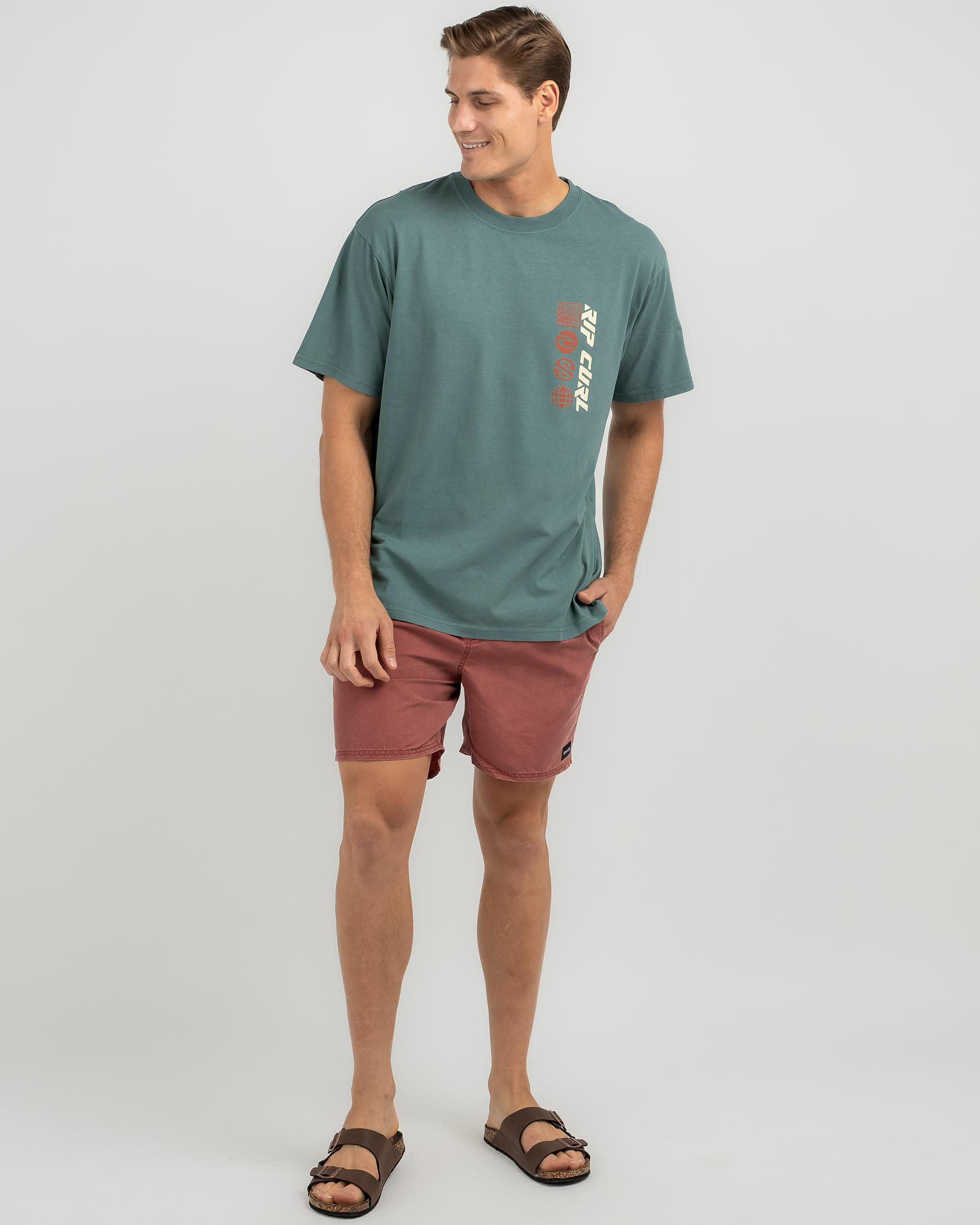 Shop Rip Curl Horizons T-Shirt In Bluestone - Fast Shipping & Easy ...