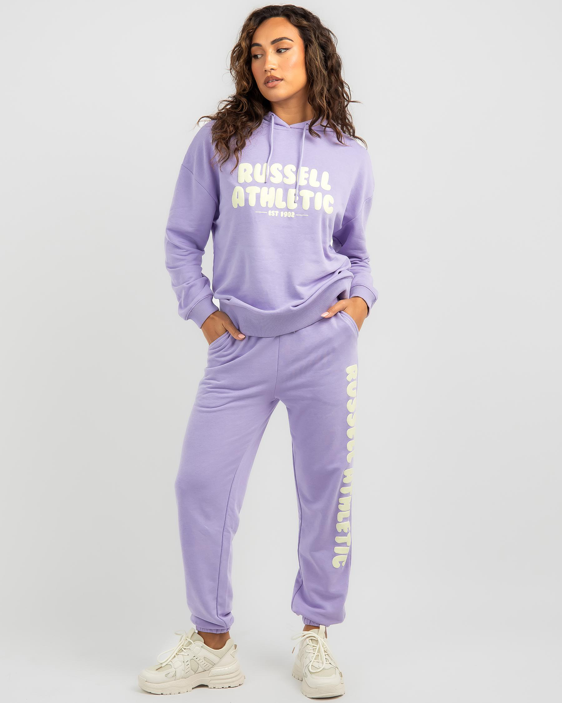 Shop Russell Athletic Candy Track Pants In Oracle - Fast Shipping ...