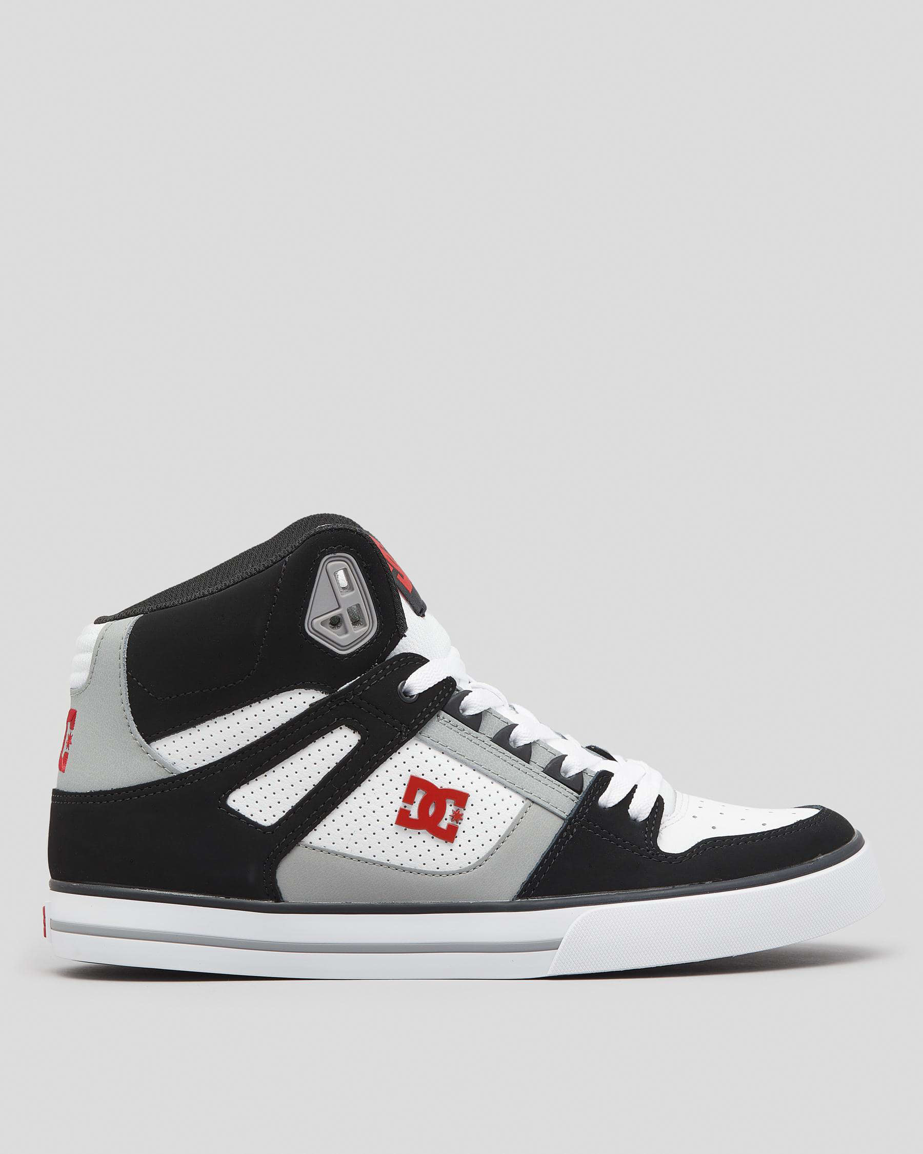 DC Shoes Pure Hi-Top WC Shoes In Black/white/red - Fast Shipping & Easy ...