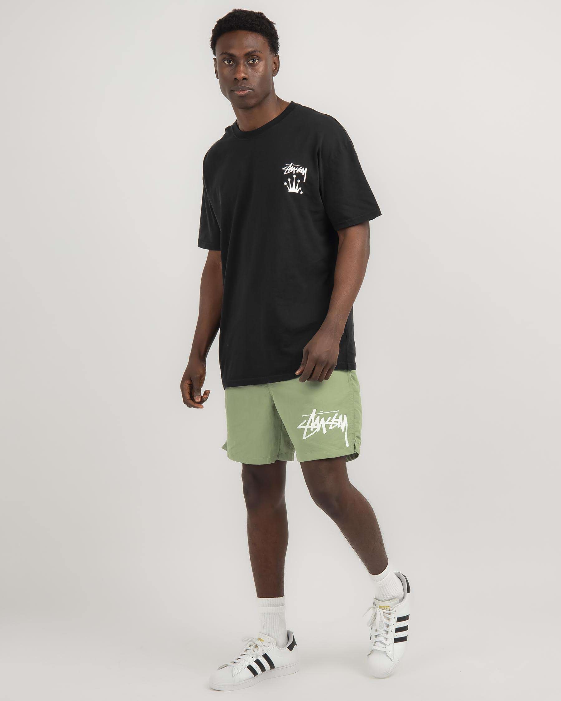 Shop Stussy Big Stock Board Shorts In Sage - Fast Shipping & Easy ...