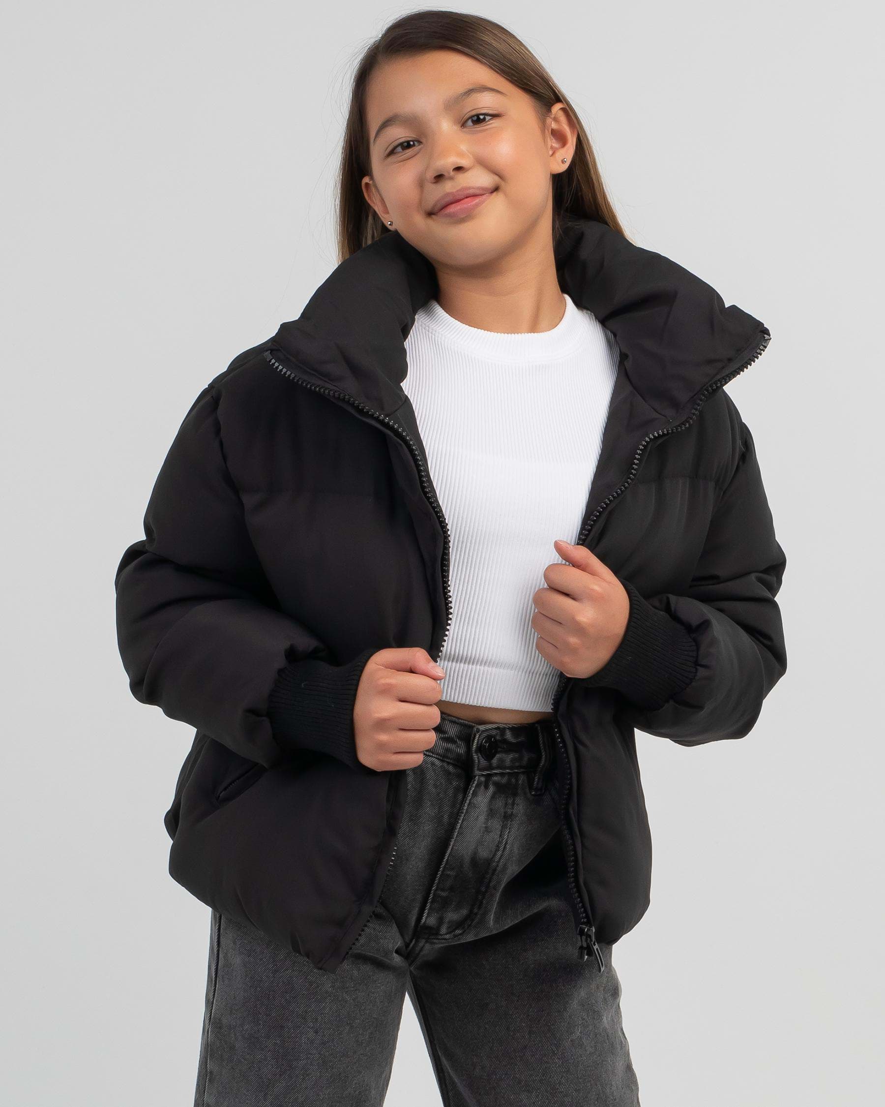 Ava And Ever Girls' Academy Puffer Jacket In Black - FREE* Shipping ...