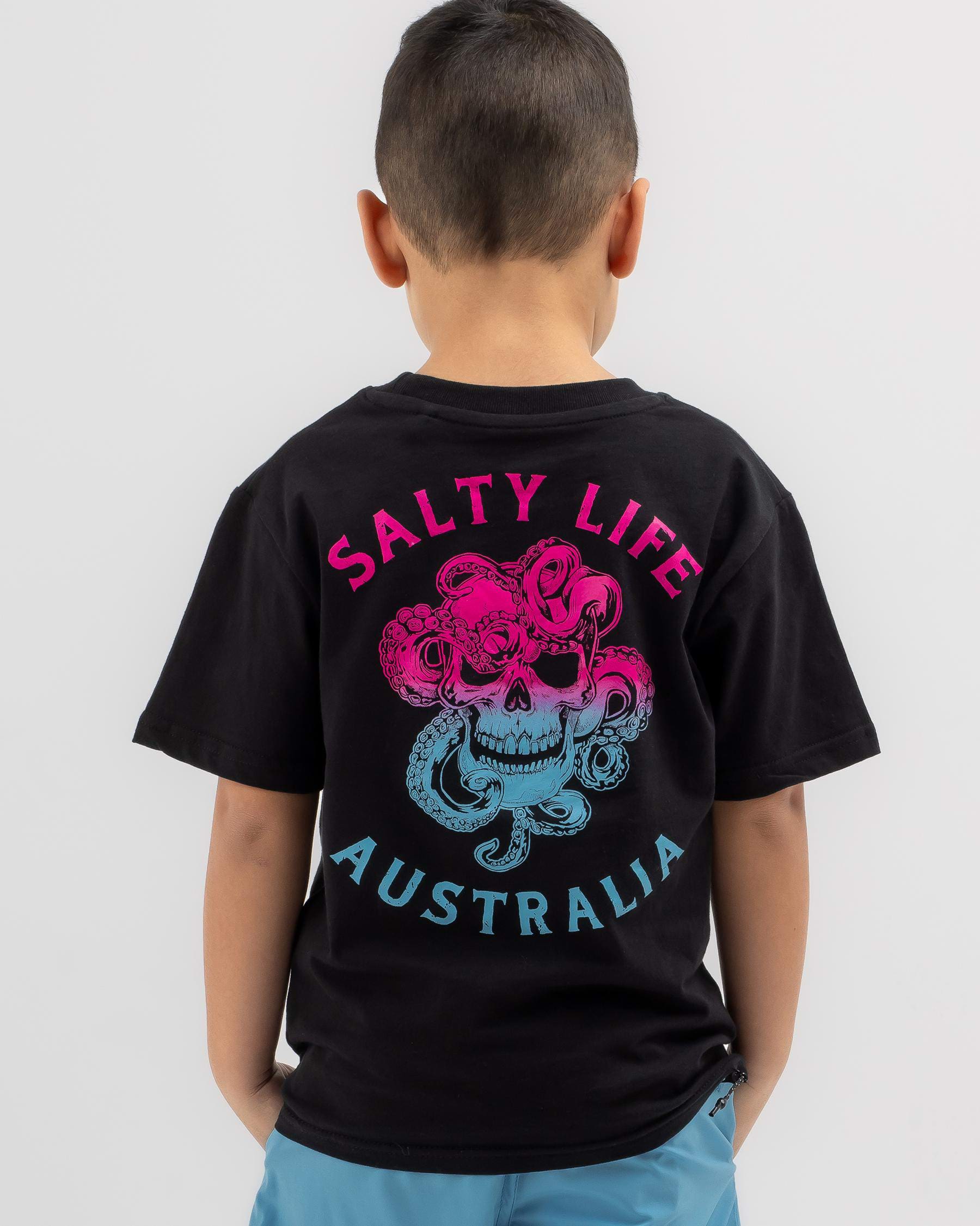 Shop Salty Life Toddlers' Tentacles T-Shirt In Black - Fast Shipping ...