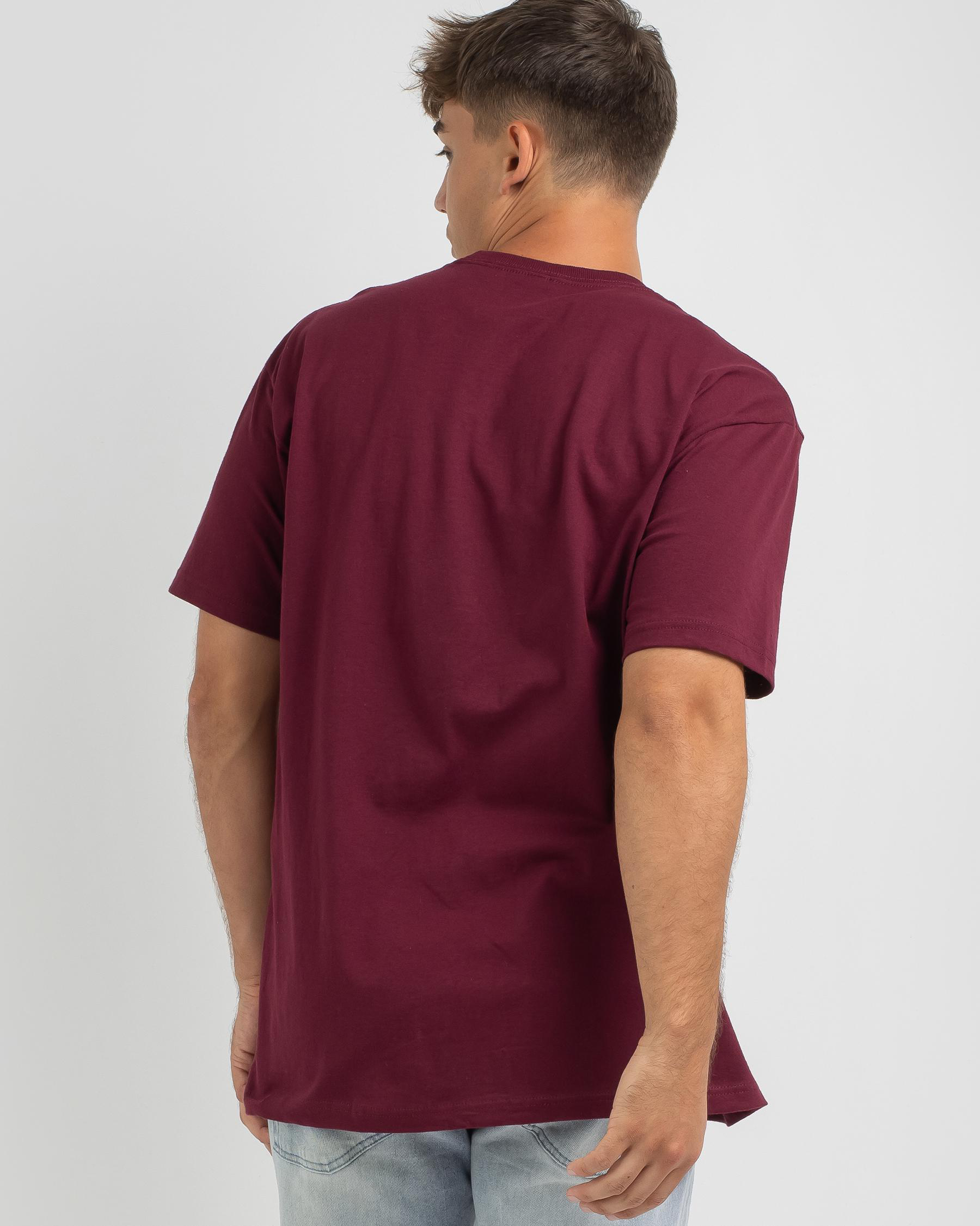 Brixton Alpha Thread T Shirt In Burgundy Fast Shipping And Easy Returns City Beach Australia 6408