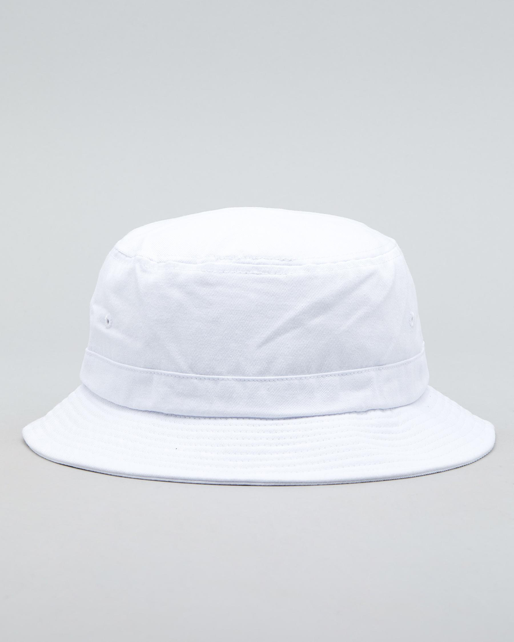 GUESS Jeans Logo Bucket Hat In Optic White - Fast Shipping & Easy ...