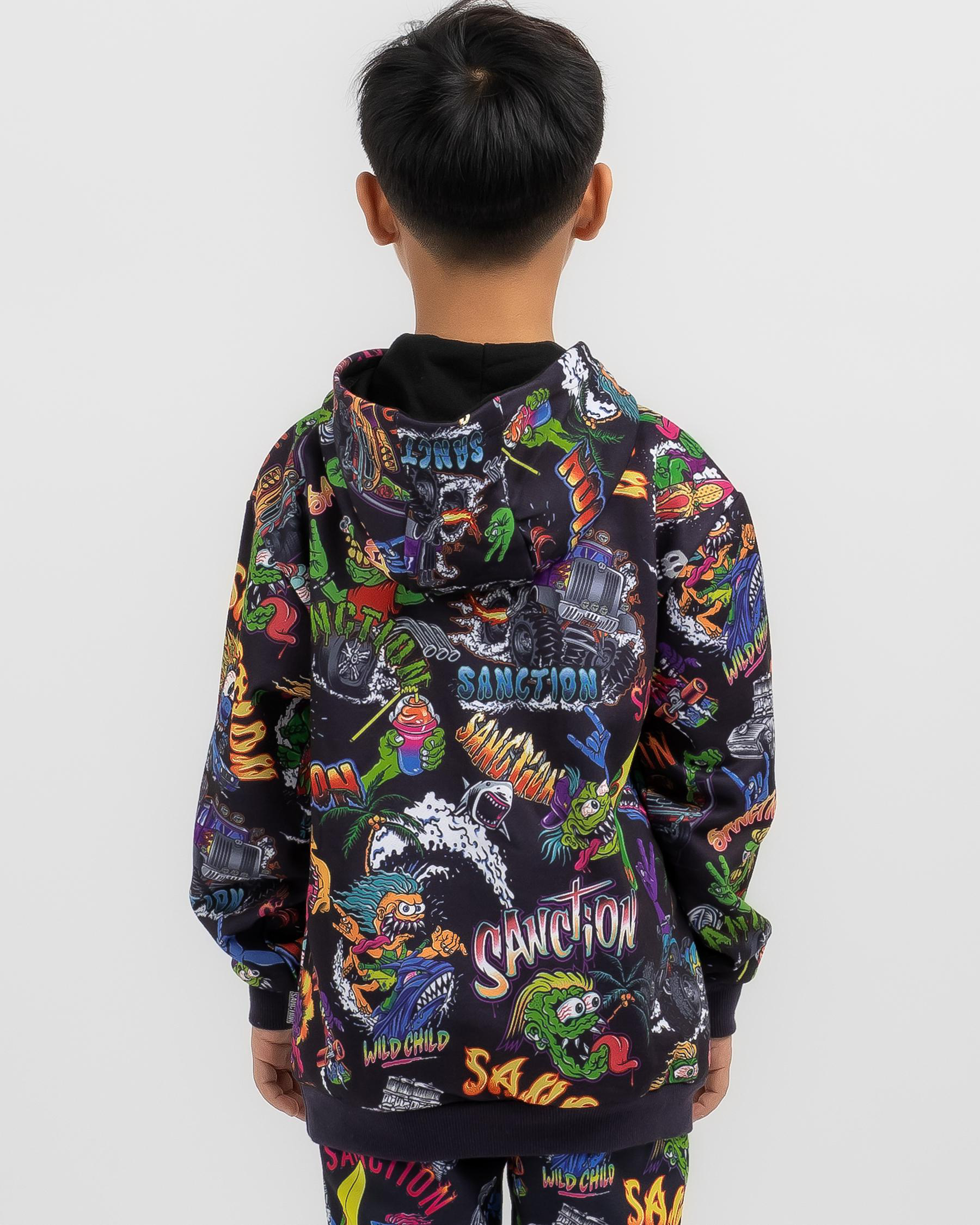 Shop Sanction Toddlers' Monsters Hoodie In Multi - Fast Shipping & Easy ...