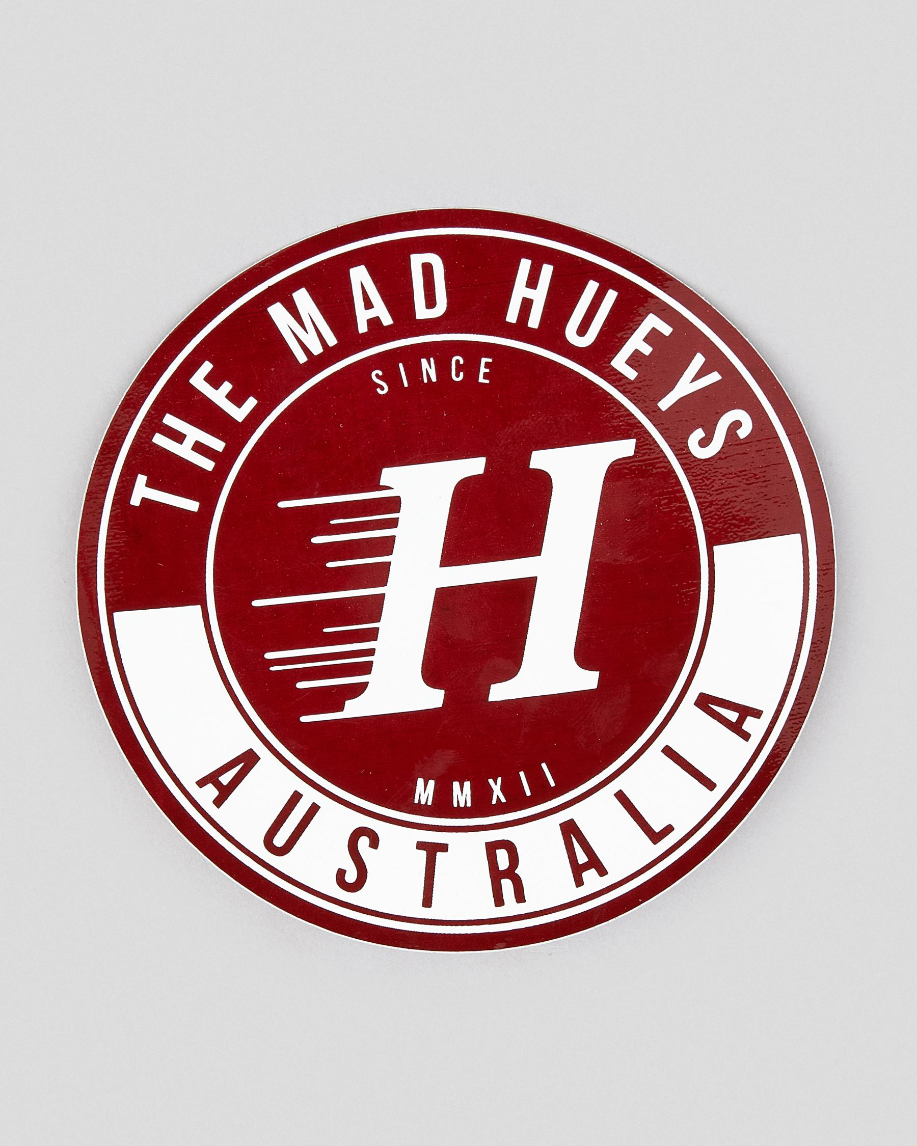 Shop The Mad Hueys Flying H Sticker In Maroon Fast Shipping & Easy