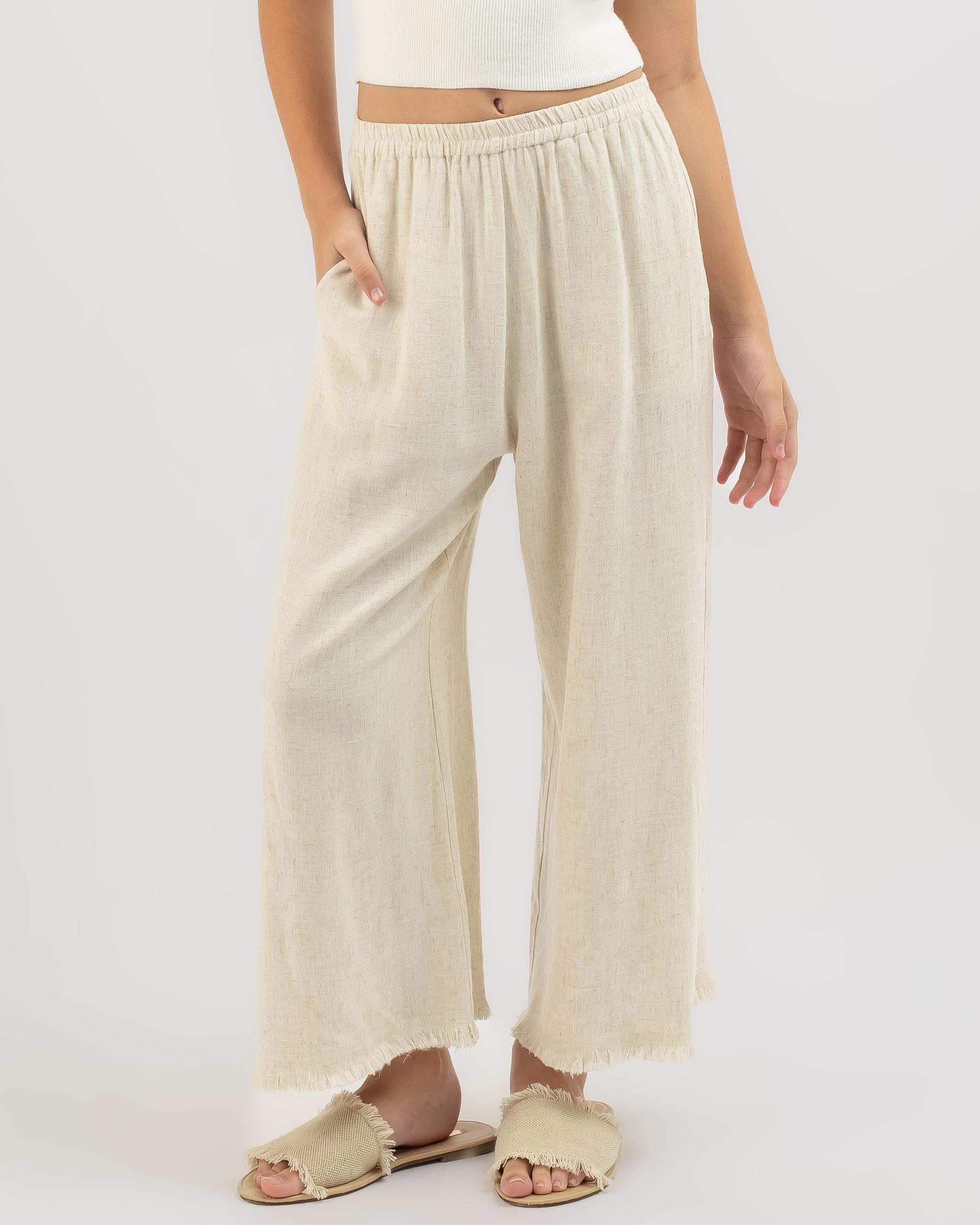 Mooloola Girls' Venice Beach Pants In Salt And Pepper - Fast Shipping ...