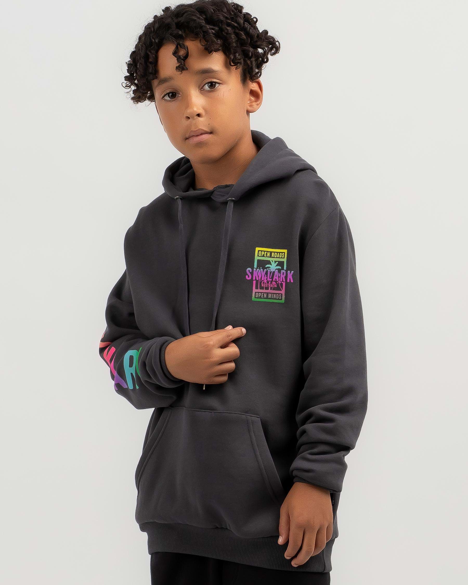 Shop Skylark Boys' Illuminate Hoodie In Charcoal - Fast Shipping & Easy ...