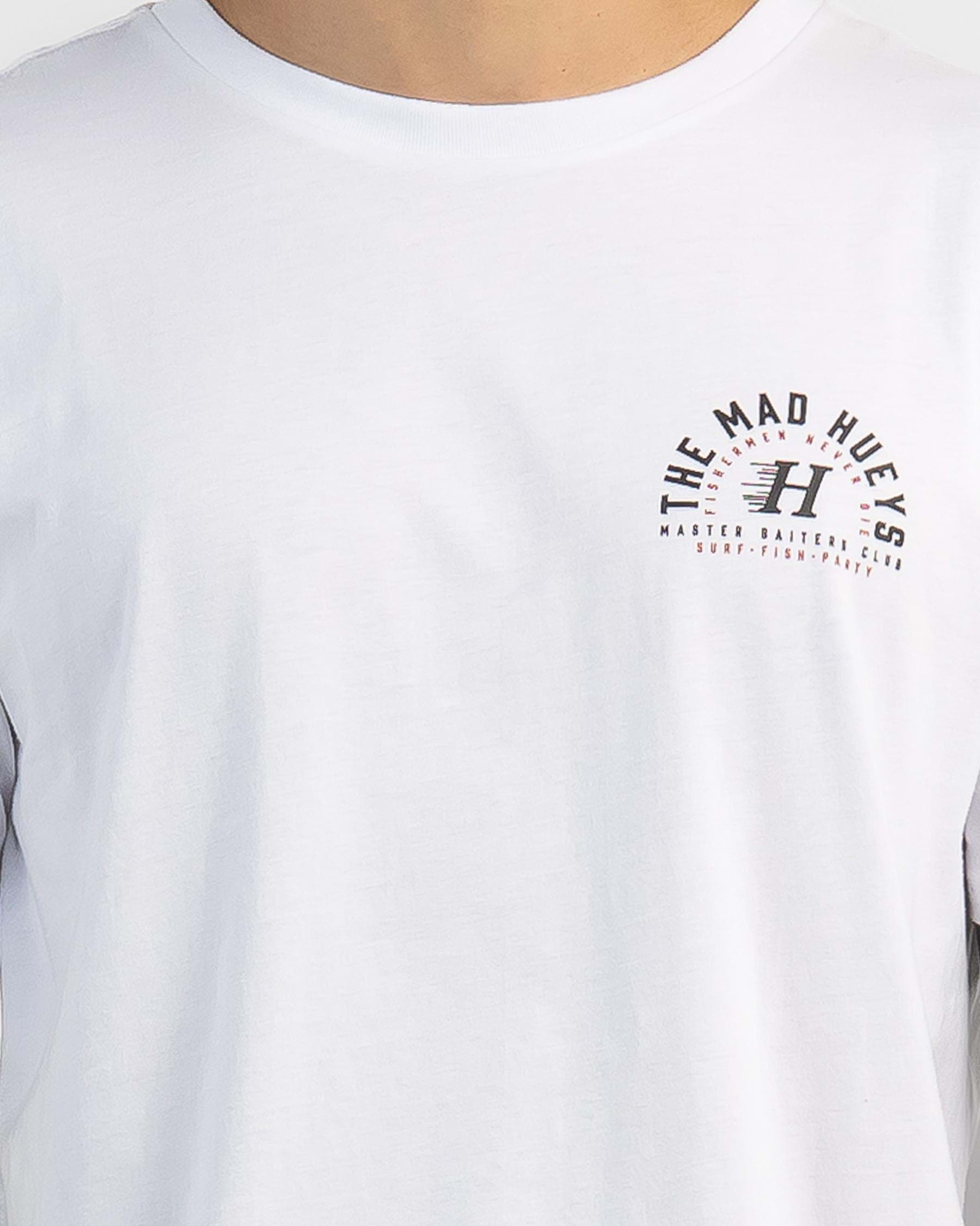 Shop The Mad Hueys Fisherman Never Die T-Shirt In White - Fast Shipping ...