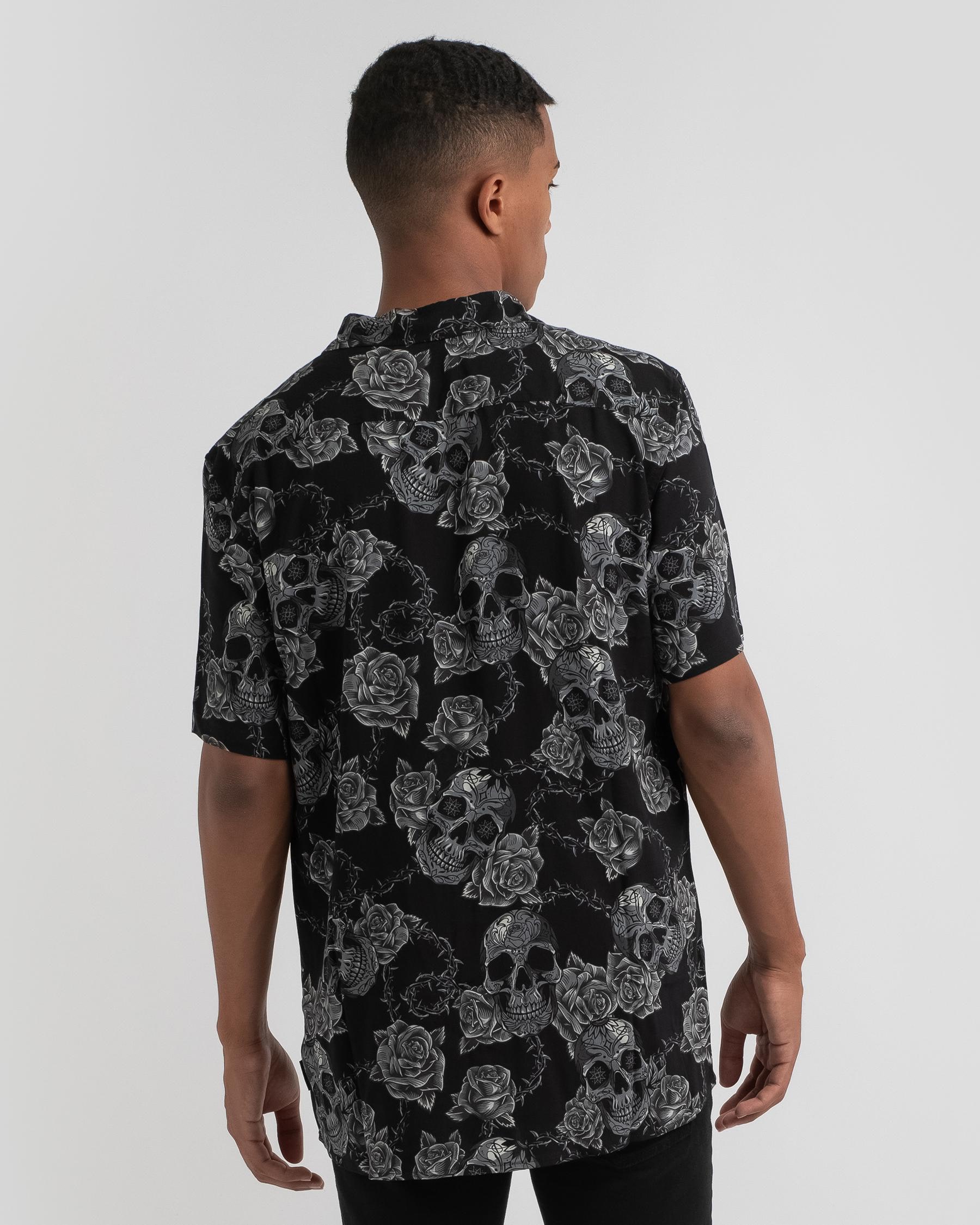 Shop Dexter Tatt Short Sleeve Shirt In Black - Fast Shipping & Easy ...