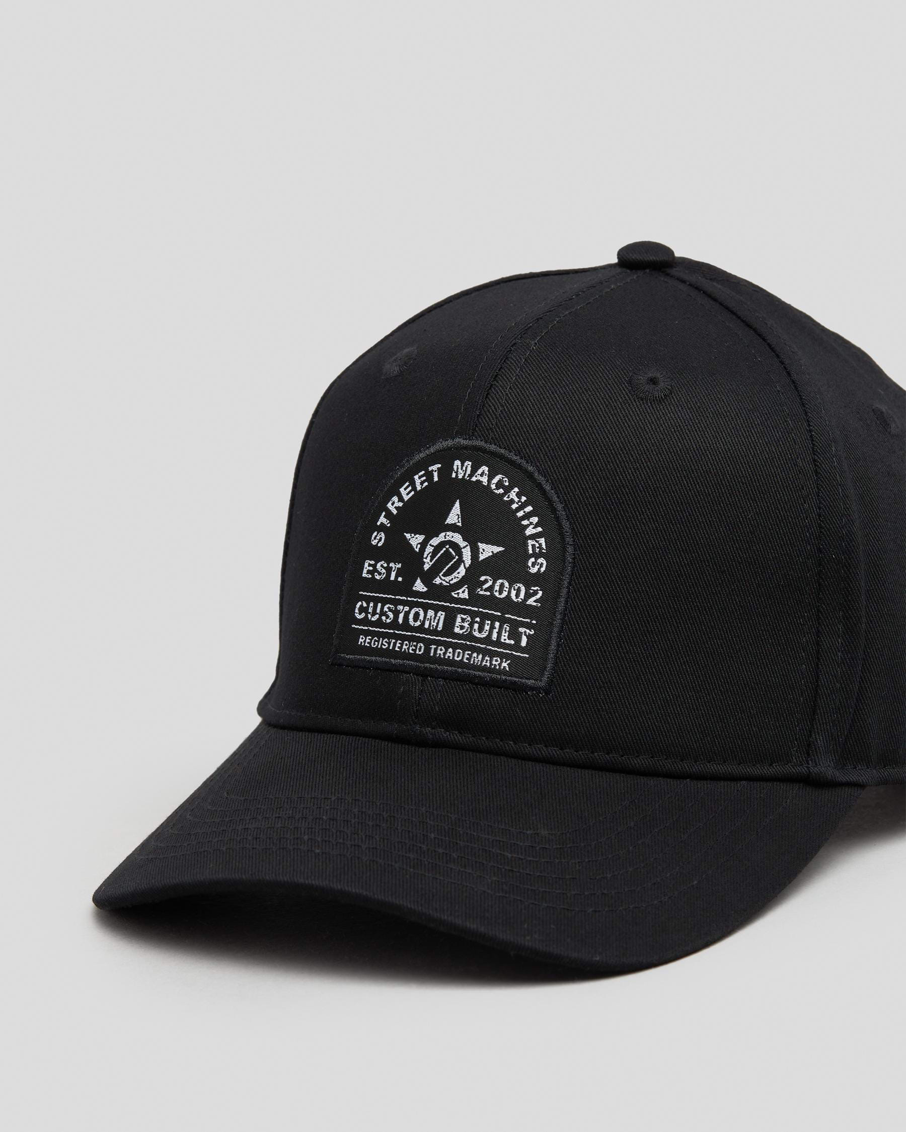 Shop Unit Dawn Curve Peak Snapback Cap In Black - Fast Shipping & Easy ...