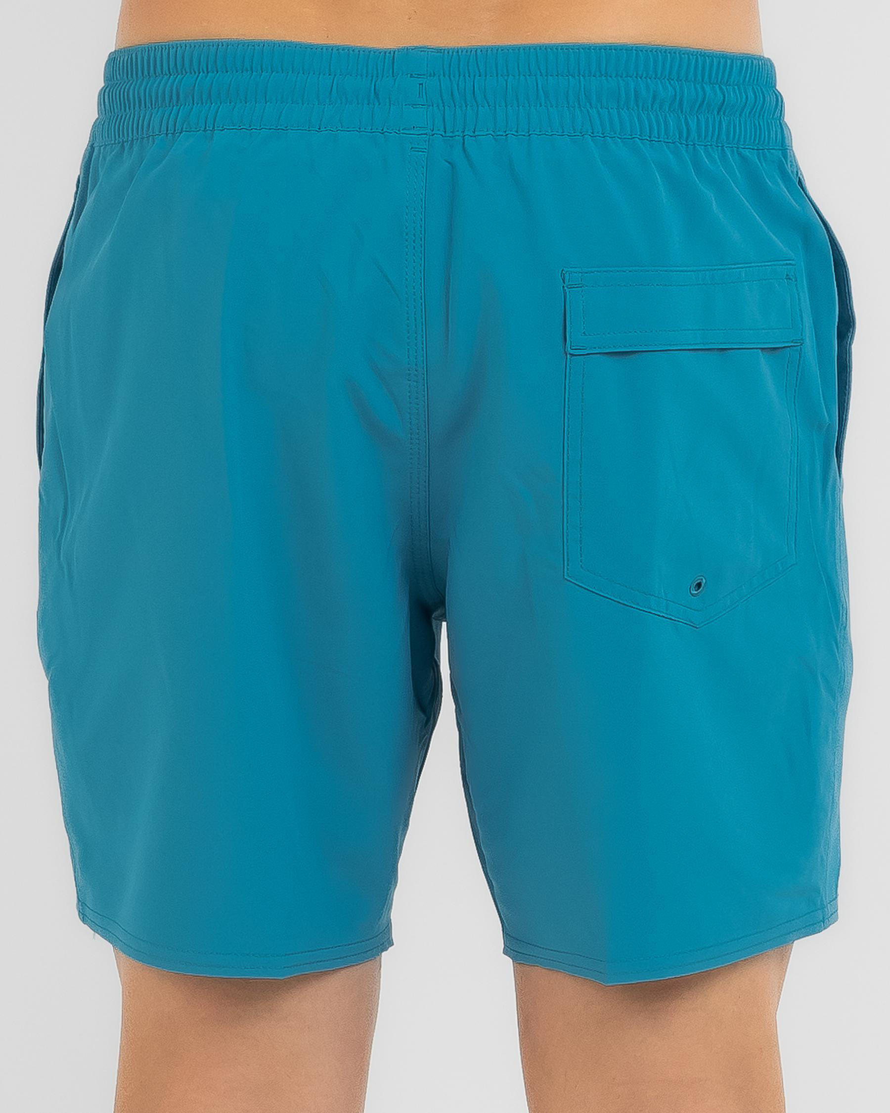 Volcom Manic Elastic Waist Board Shorts In Atlantic - Fast Shipping ...