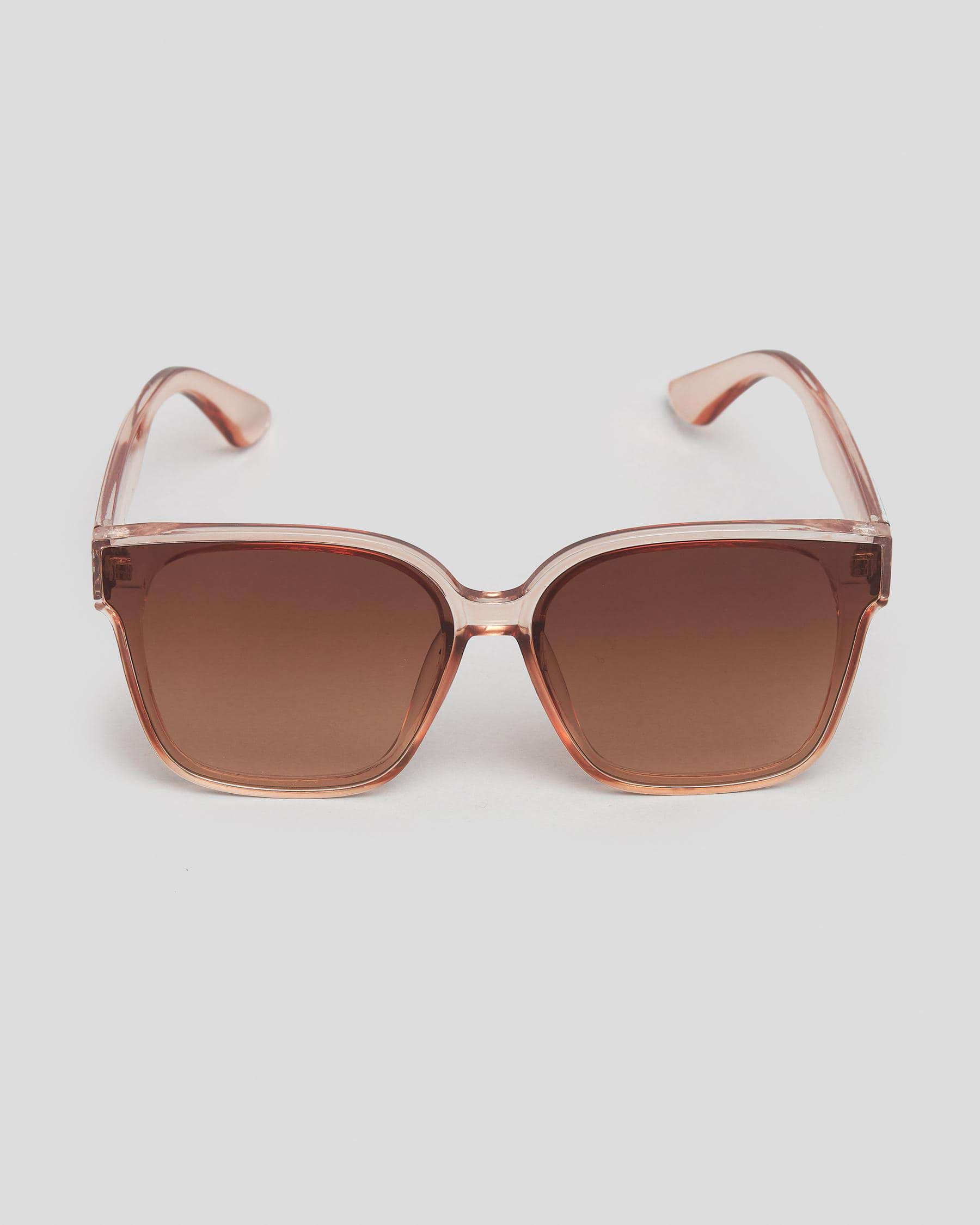 Shop Indie Eyewear Lucie Sunglasses In Peach/gd Brown - Fast Shipping ...