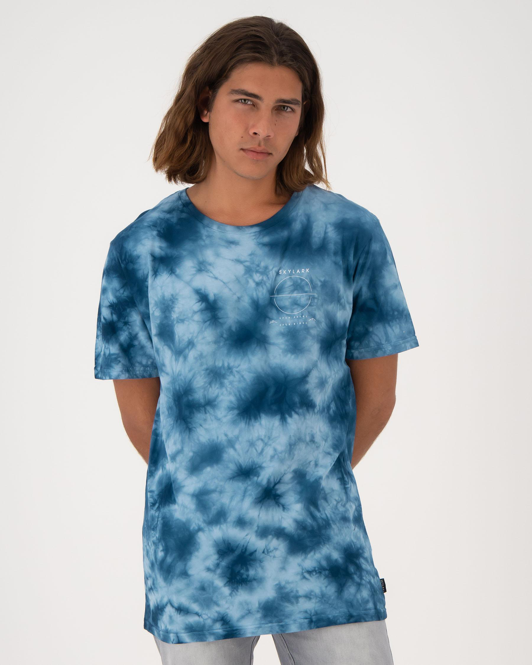 Skylark Smog T-Shirt In Blue Tie Dye - Fast Shipping & Easy Returns ...