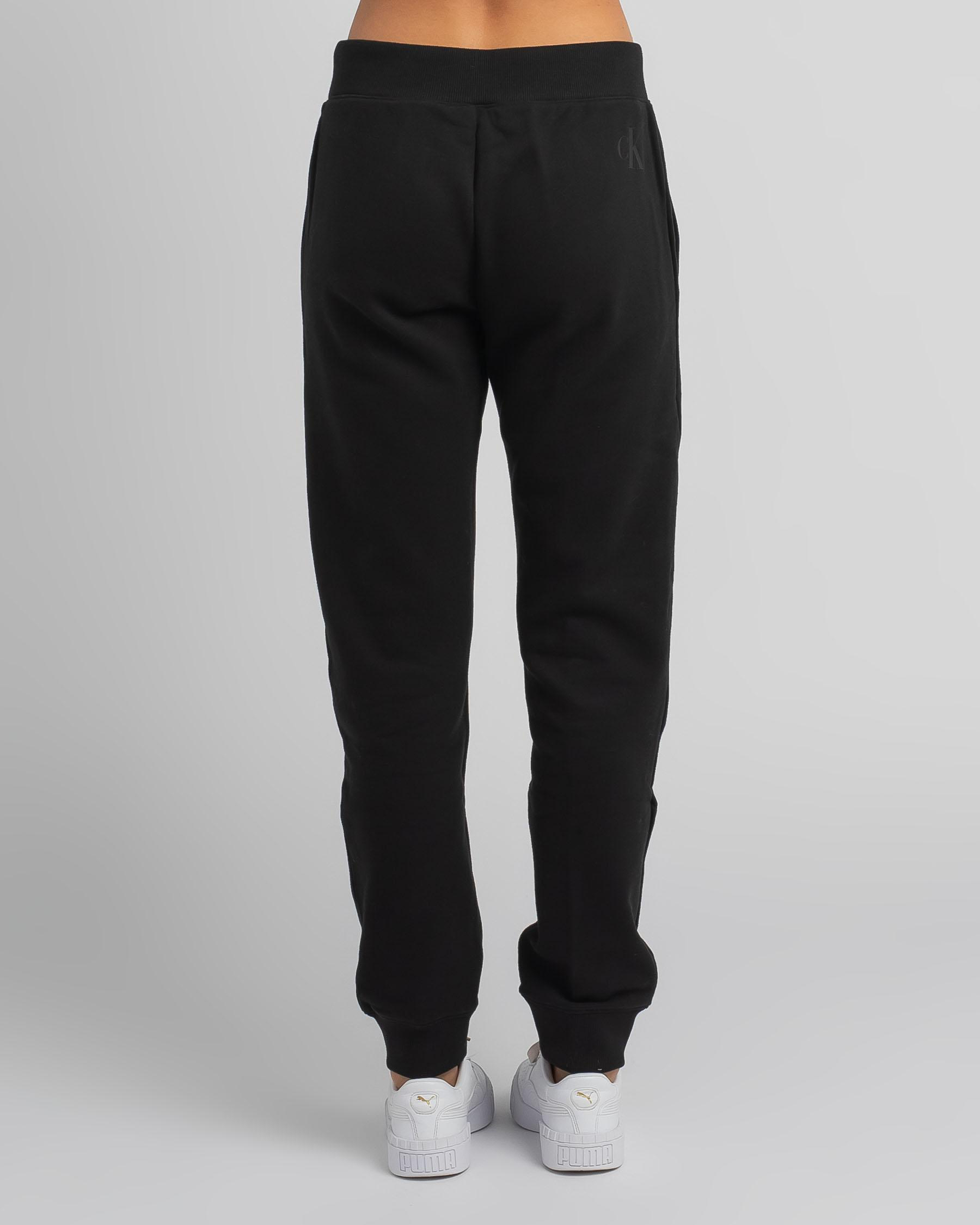 Shop Calvin Klein Institutional Logo Track Pants In Ck Black - Fast ...