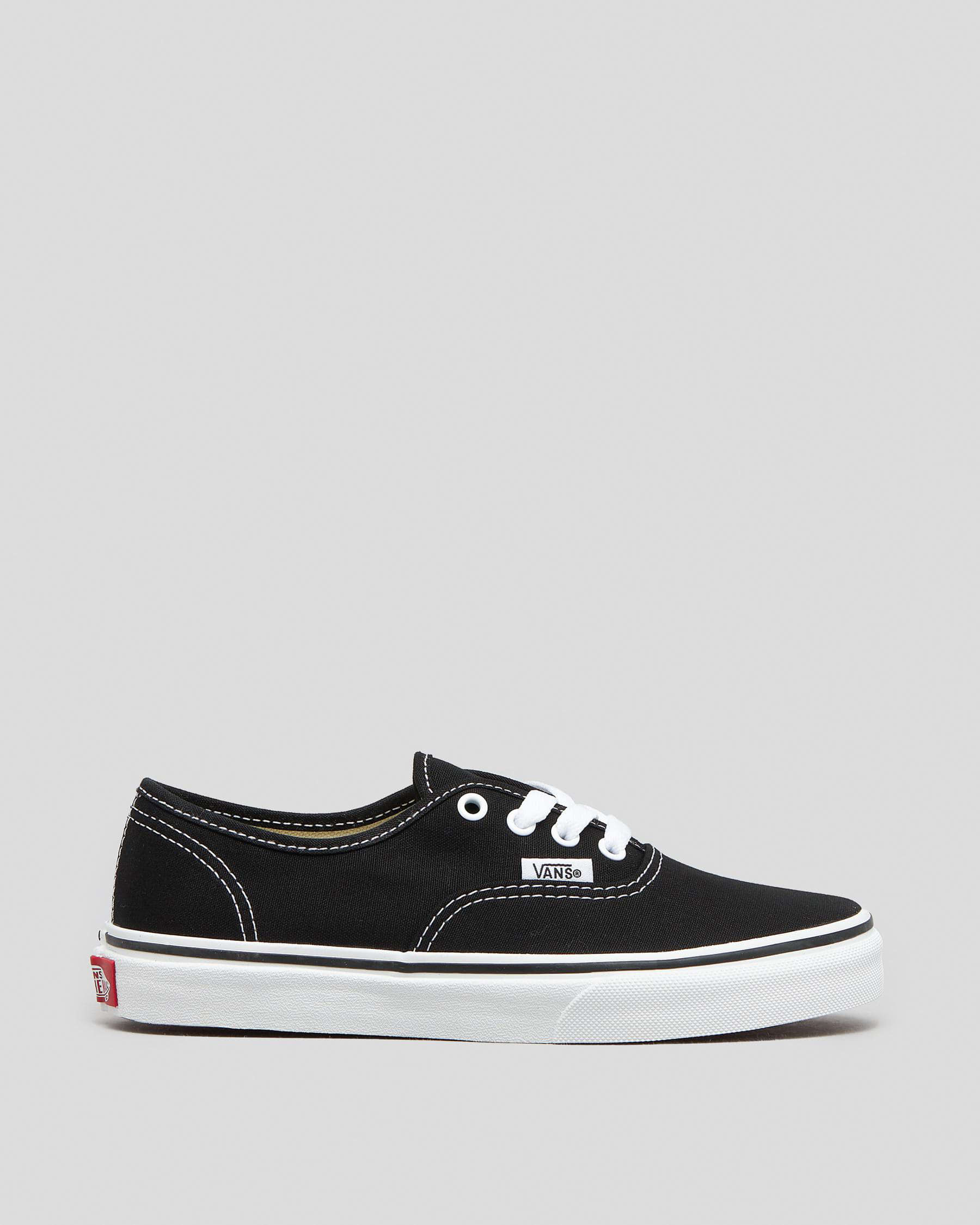 Shop Vans Kids' Authentic Shoes In Black/white - Fast Shipping & Easy ...